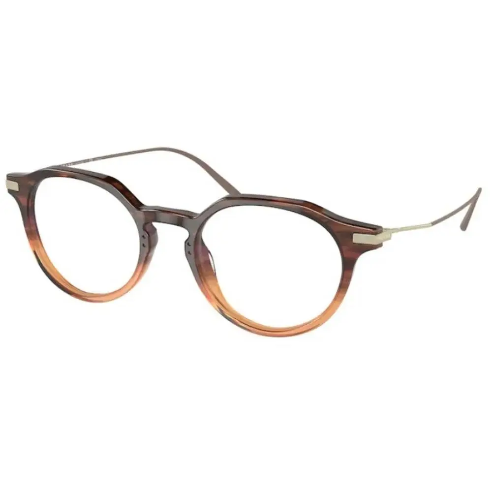 Prada Vpr 06Y 13B-101 Gradient Amber Titanium Optical Eyeglass Frames
