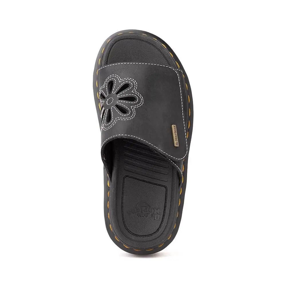 Womens Dr. Martens Zebzag Flower Slide 5-11 Black Doc Martens - multi