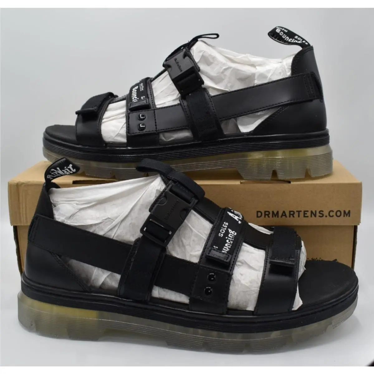 Dr Martens Mens Size 13 Pearson Webbing Black Sport Sandals Shoes