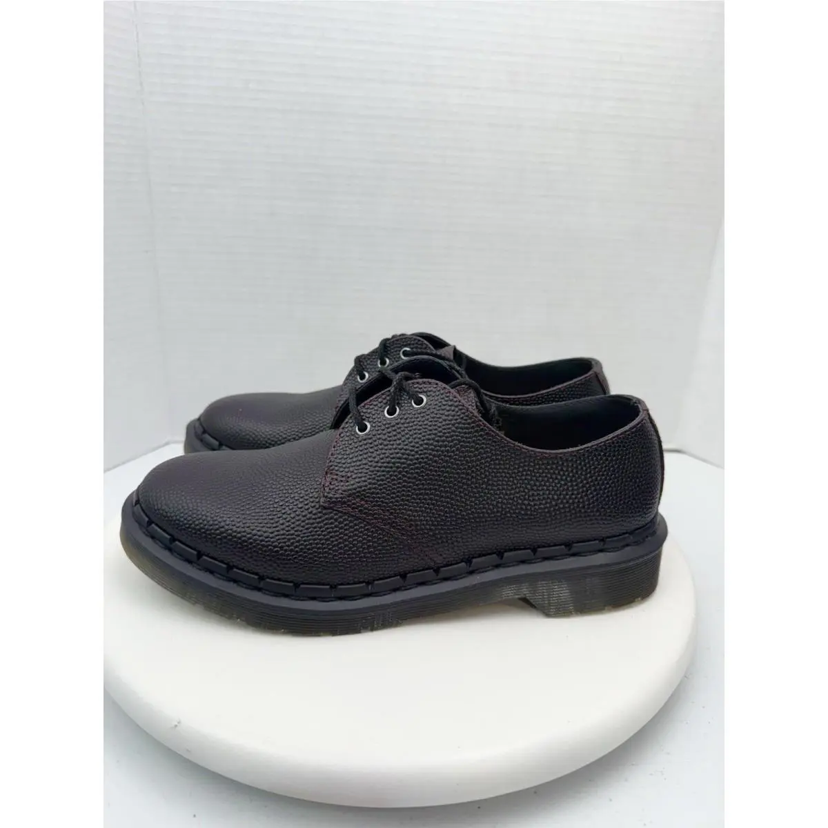 Dr. Martens 1461 Womens Size 8 Pebble Grain Oxblood Dark Brown Derby Loafers