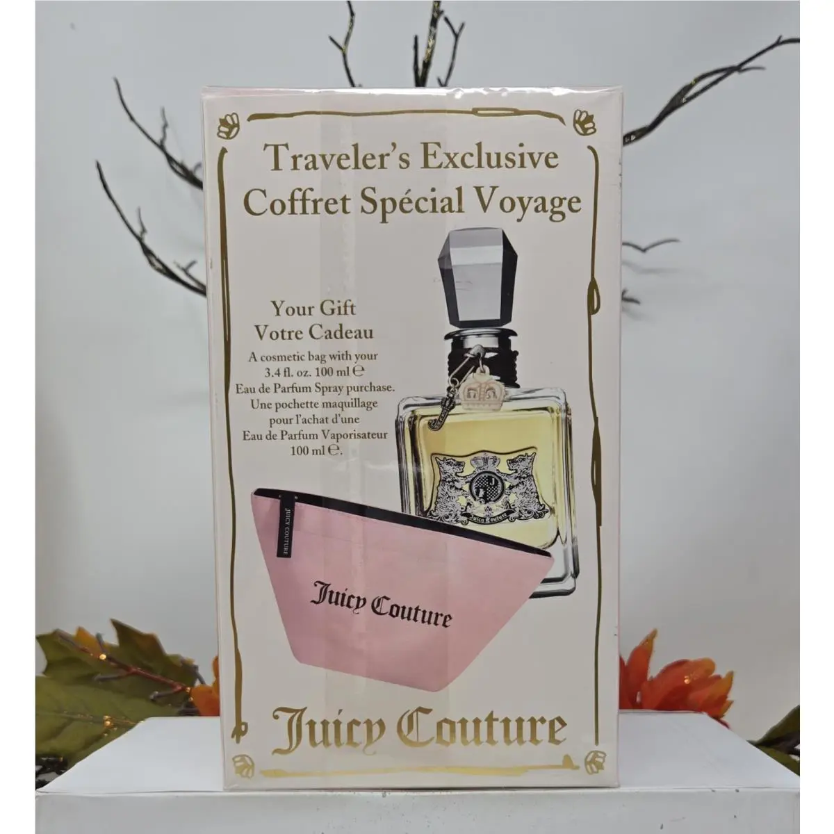 Juicy Couture 3.4oz Eau de Toilette + Cosmetic Bag Gift Set For Women