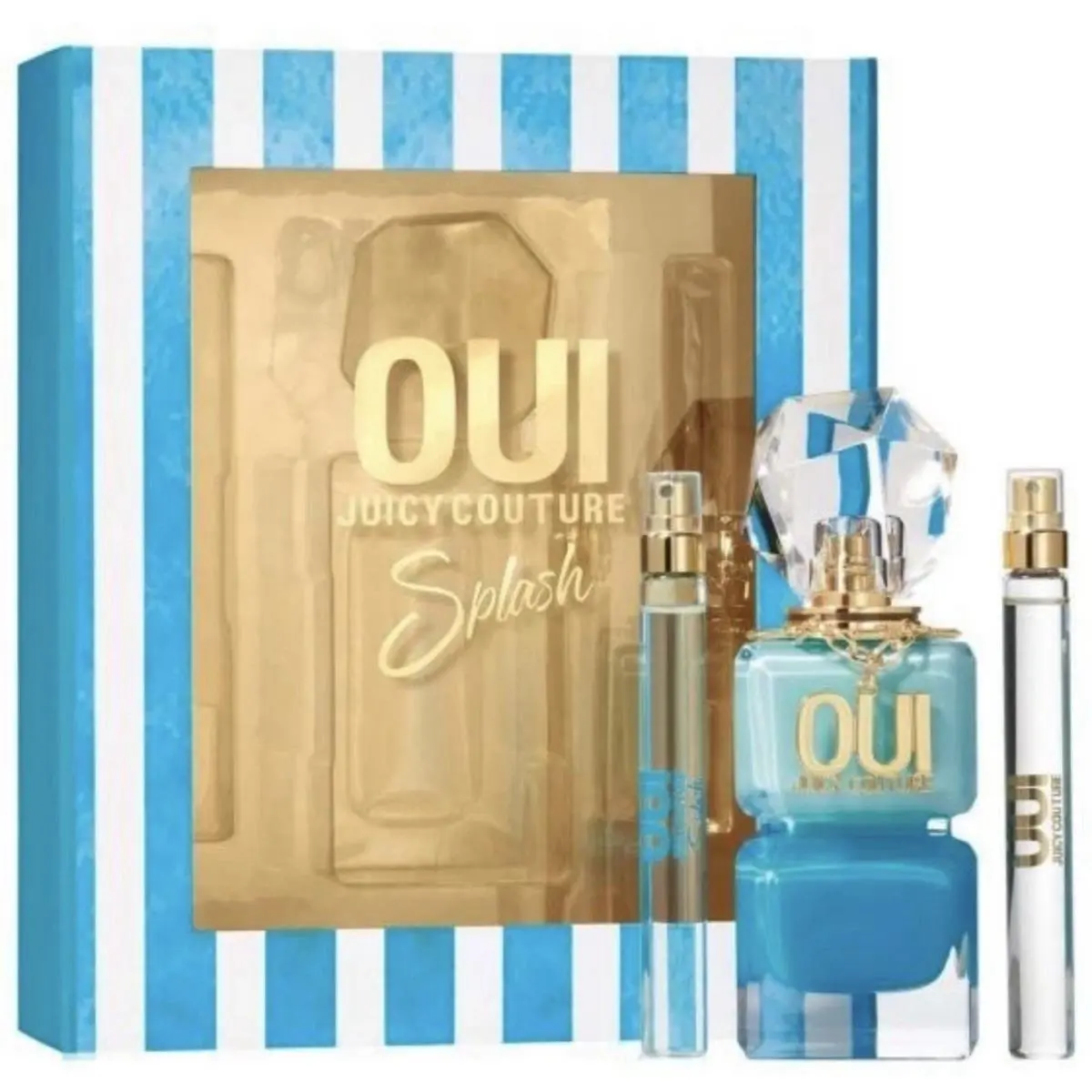 Oui Splash Juicy Couture Parfum Spray 3.4 OZ + .33 OZ + Oui .33 OZ 3PC Set