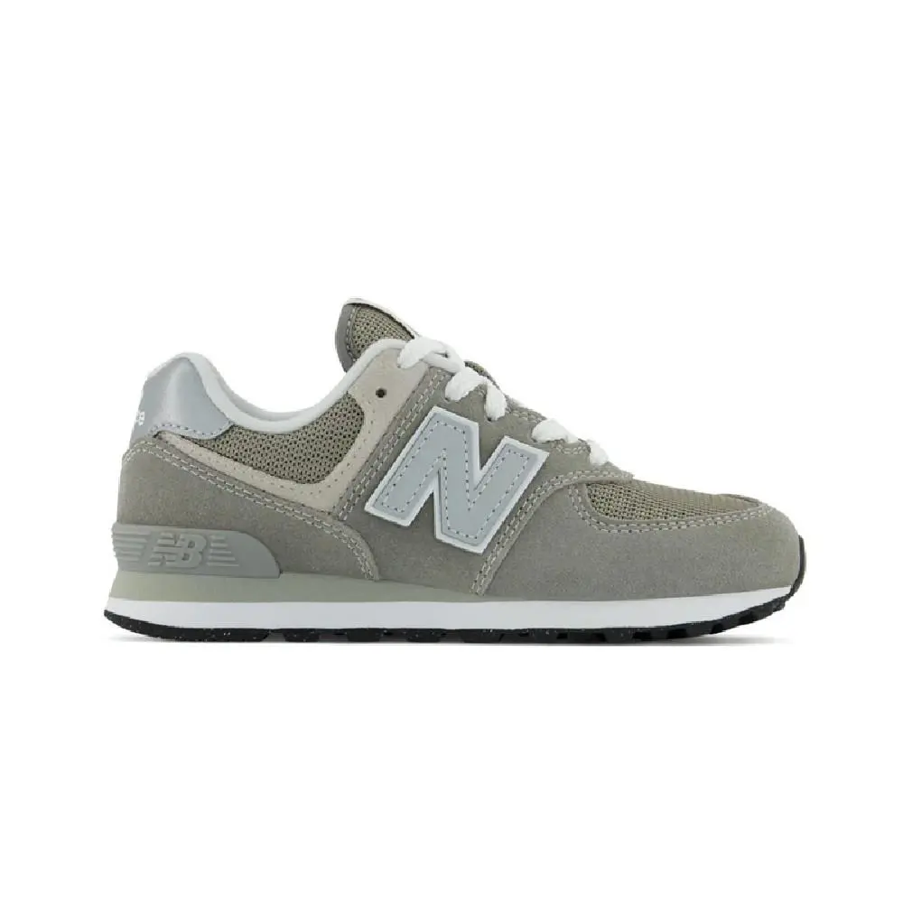 Little Kid`s New Balance 574 Core Grey White PC574EVG