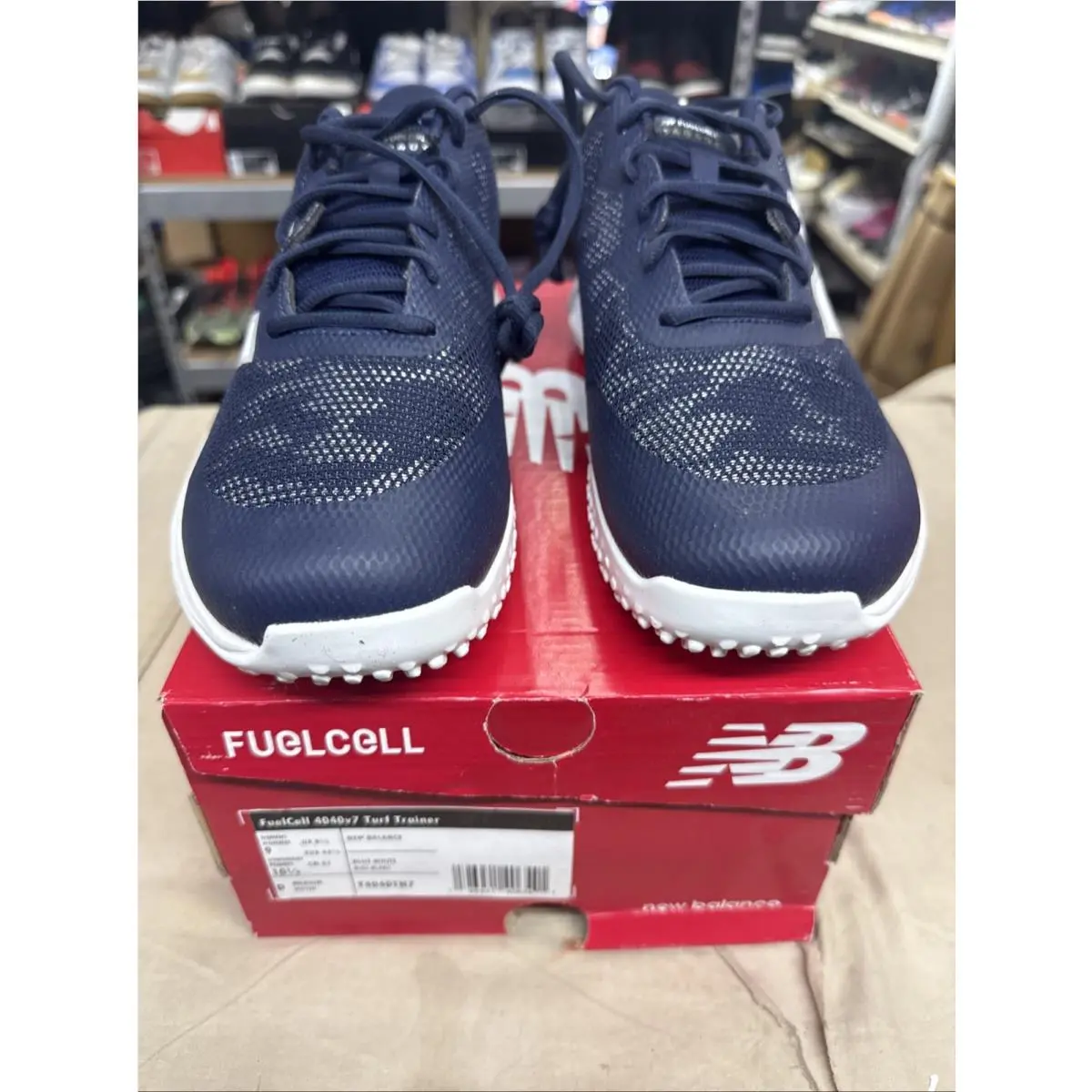 New Balance Fuelcell 4040 Turf Baseball Shoes Mens Blue White Camo T4040TN7