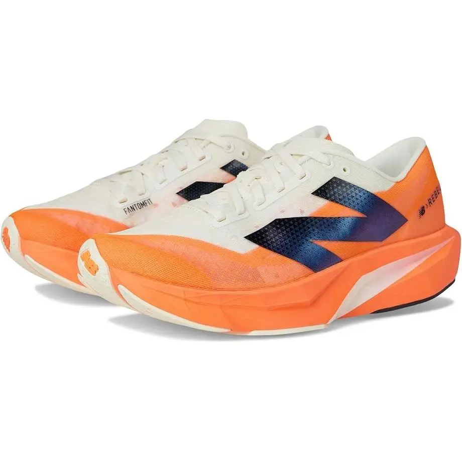 New Balance Fuelcell Rebel v4 Men`s Size 12 Wide 2E Orange/beige MFCXCO4 New - Orange/Beige, Manufacturer: Orange/Beige