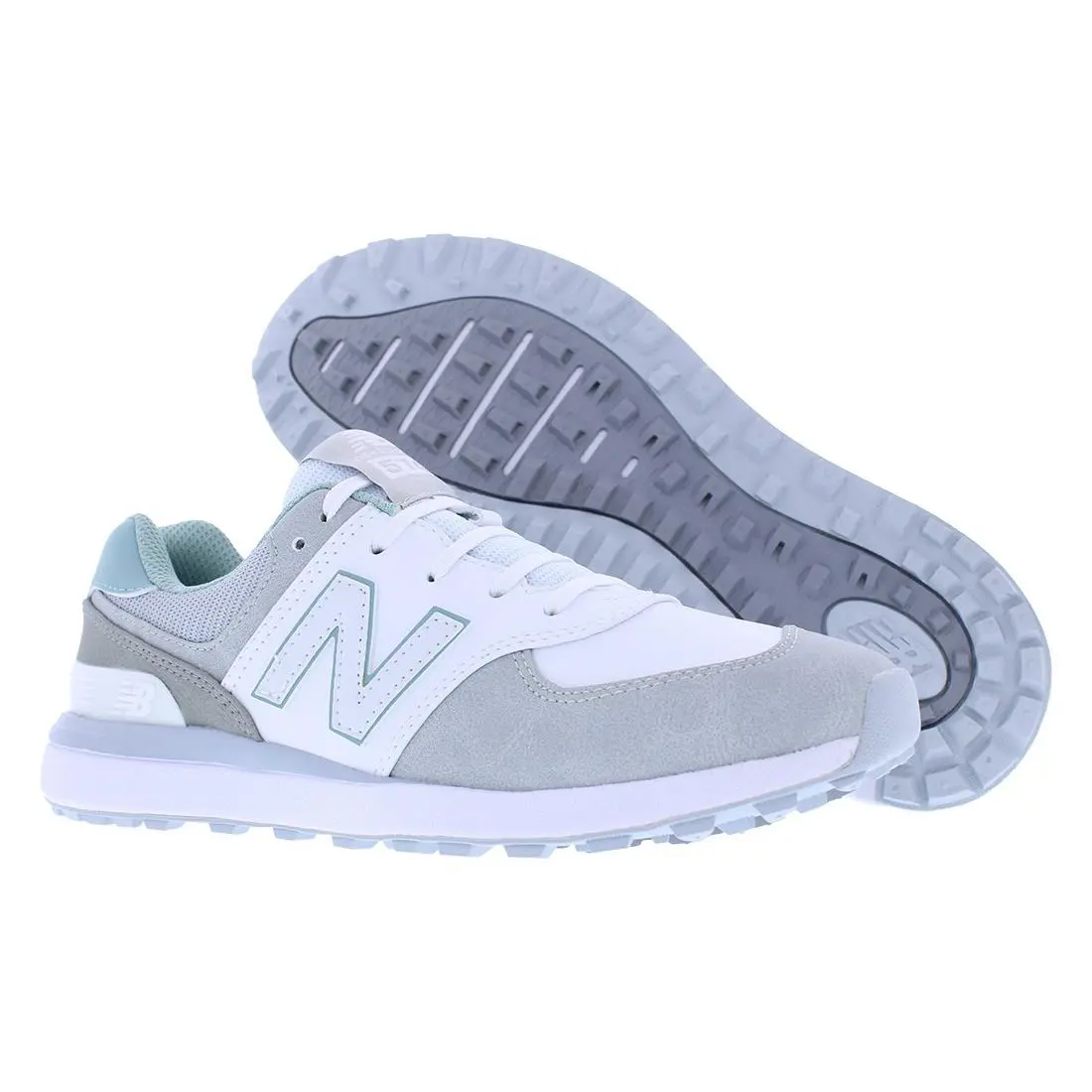 New Balance shoes - White/Grey/Teal, Main: White 4