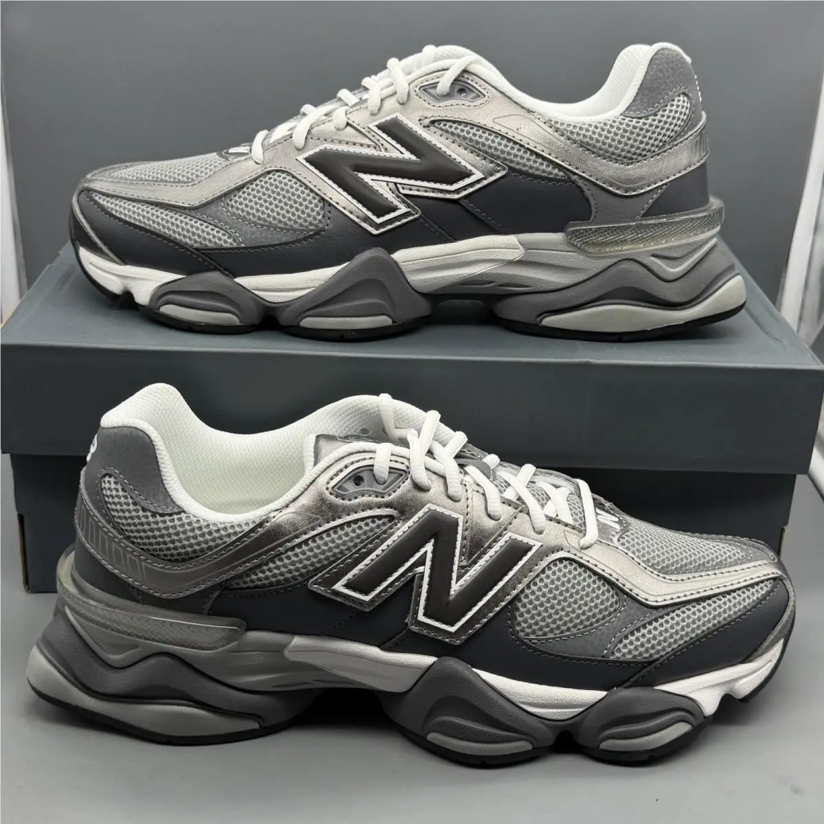 New Balance 9060 Men’s 12 Casual Athletic Lifestyle Shoes Grey Black U906051K