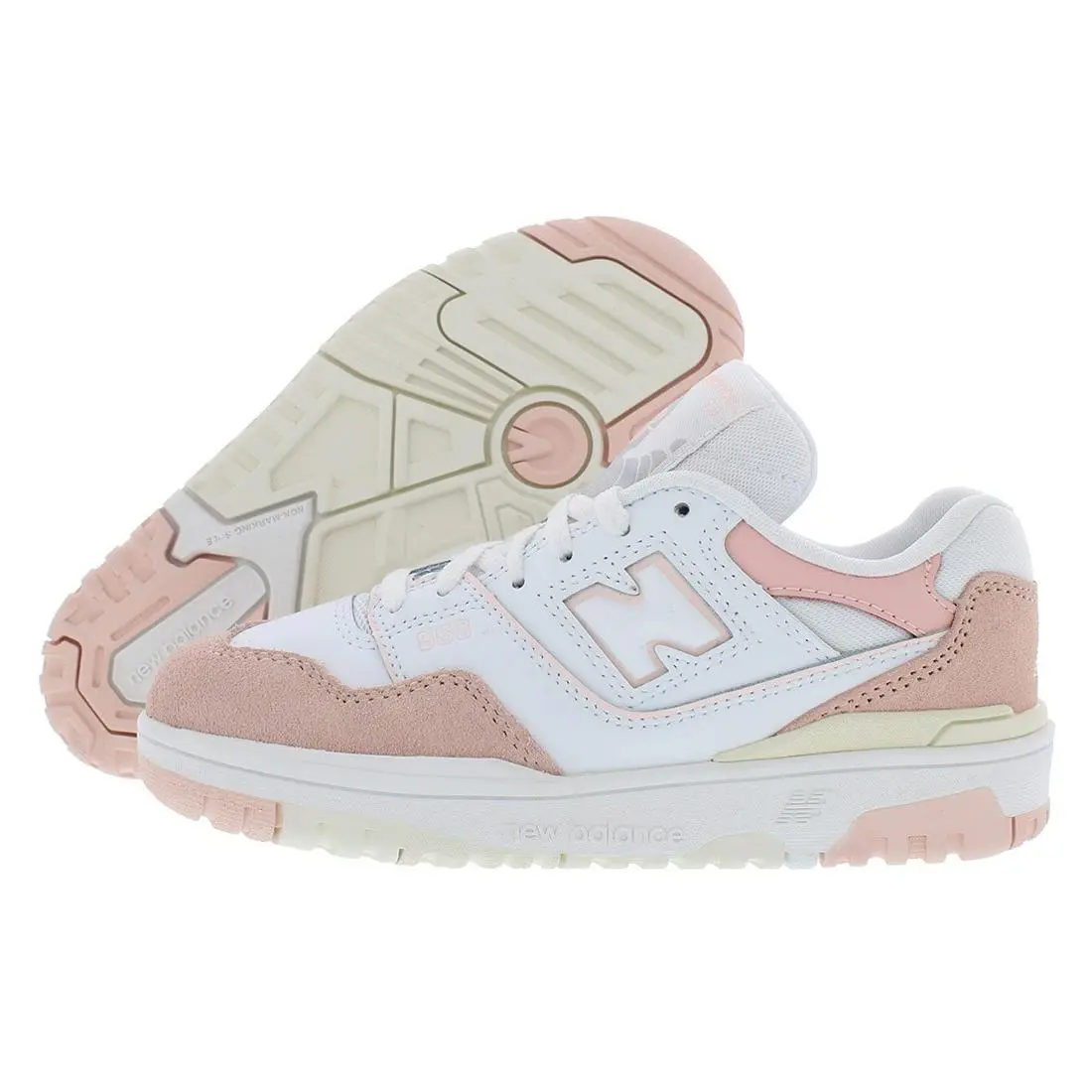 New Balance 550 PS Girls Shoes Size 12 Color: White/pink