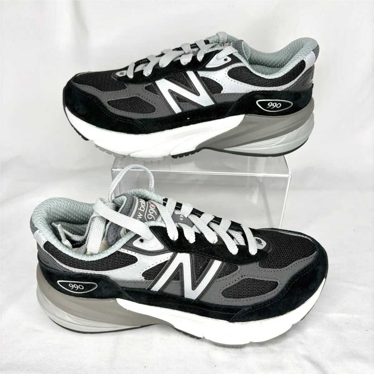 New Balance Kids Shoes 4 M Fuelcell 990v6 Black Grey GC990BK6
