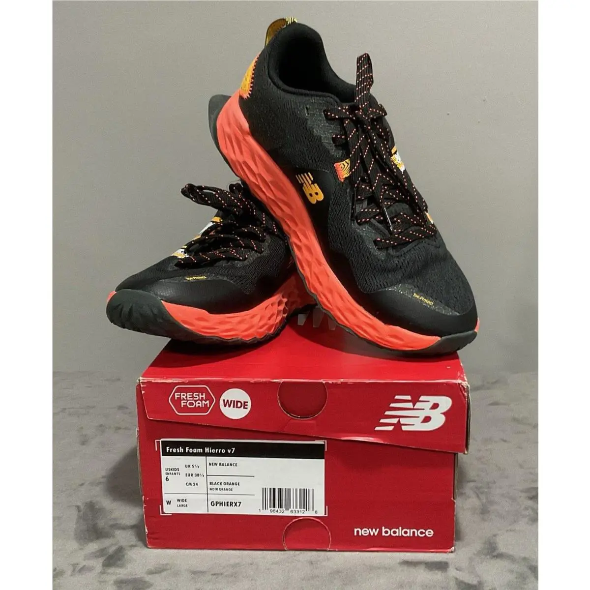 New Balance shoes - New Balance Fresh Foam Hierro - Black (UPC: 0196432633128) 6