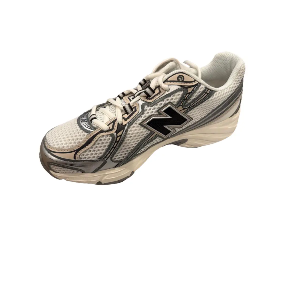 New Balance Womens 7.5D Mens 6. 740v2 White Grey Metallic Black