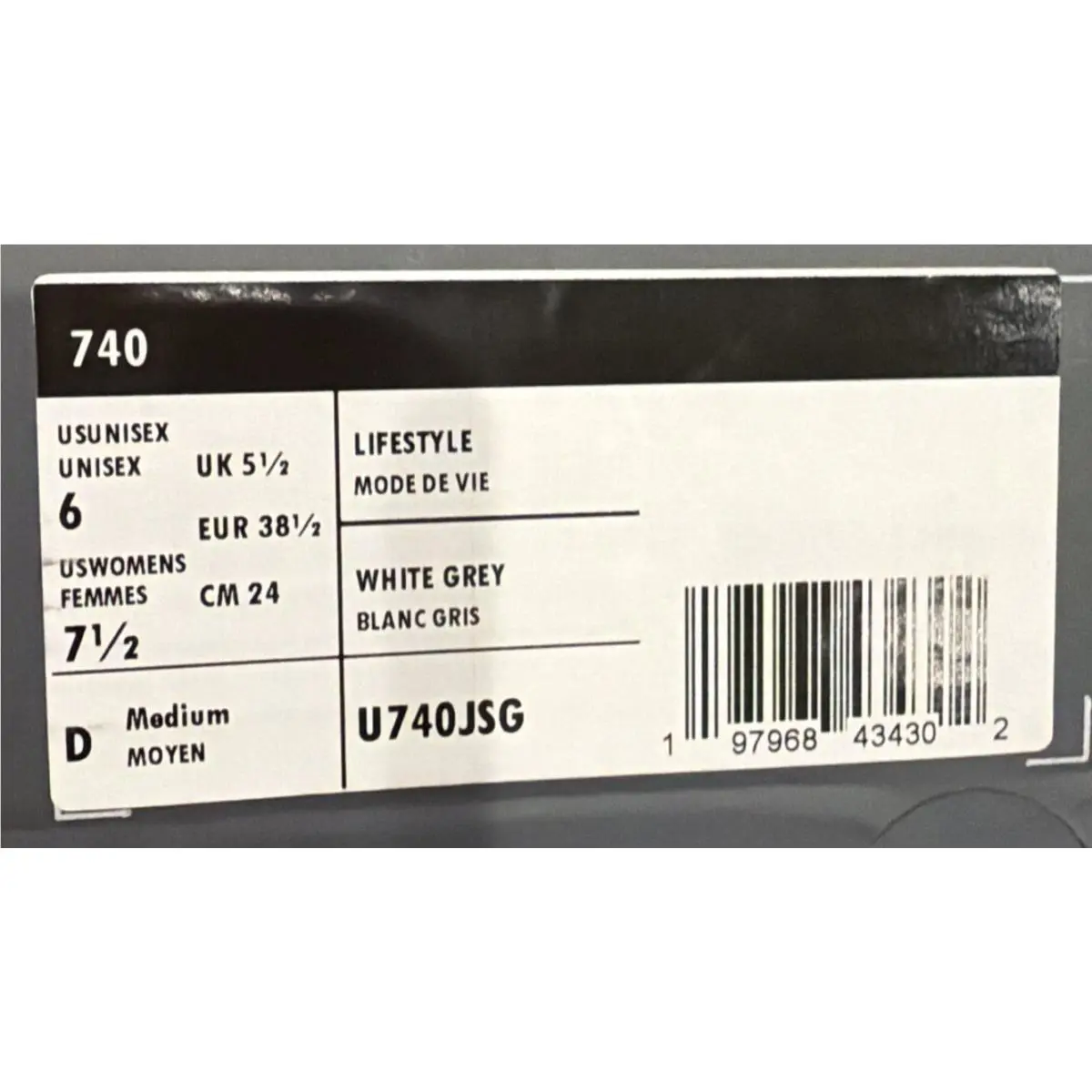 New Balance shoes - New Balance 740 - Grey White Black (UPC: 0197968434302) 3
