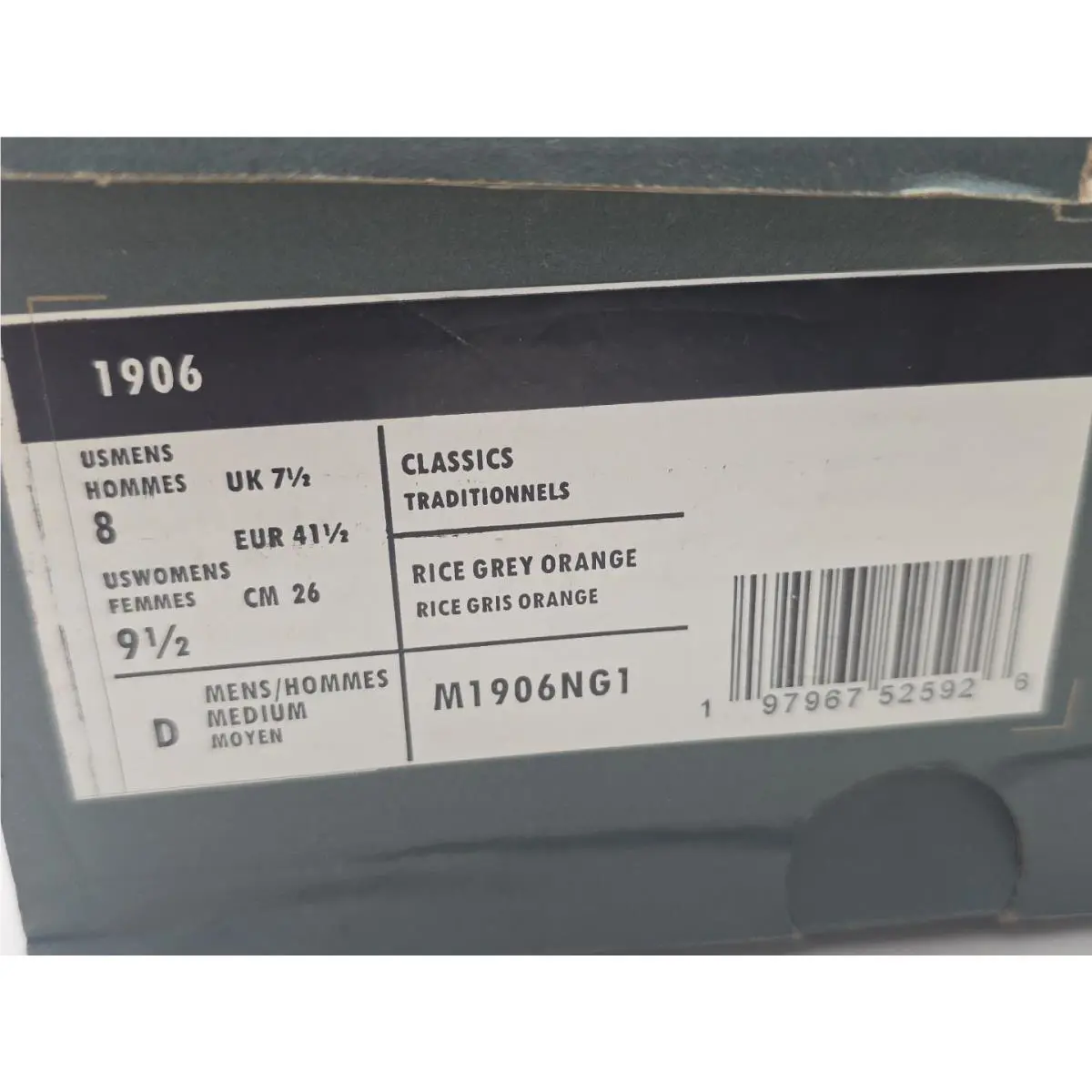New Balance shoes - New Balance 1906 - M1906NG1 - Gray, Manufacturer: Rice Grey Orange (UPC: 197967525926) 12