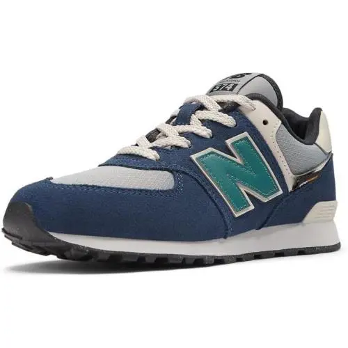 New Balance Kids 574 V1 Sneakers Size 4.5 Navy Slate Gray Lace-up Athletic Shoes - Navy / Slate Gray