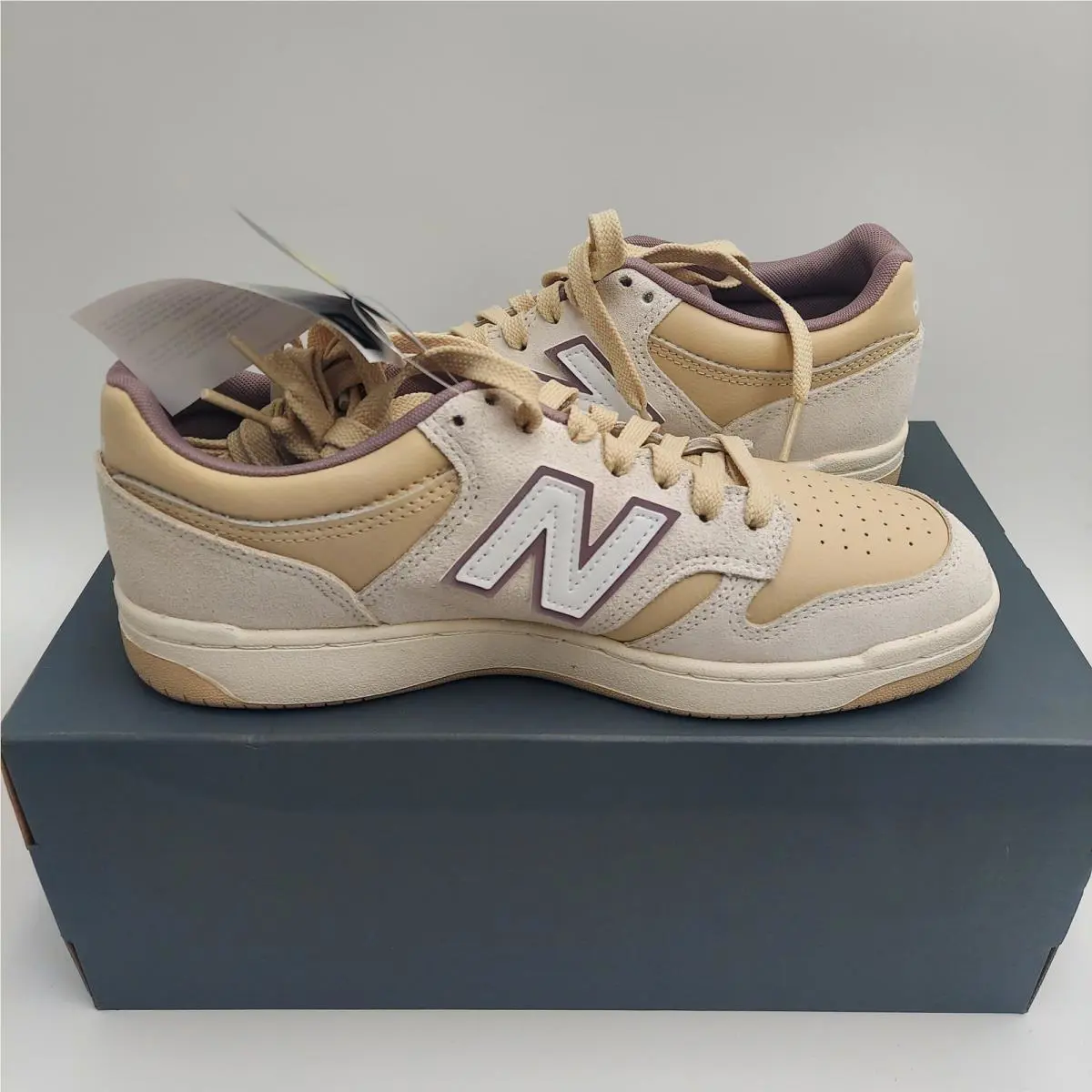 New Balance 480 Sneakers Mens 7.5 White Beige New BB480LHP Lifestyle Shoes