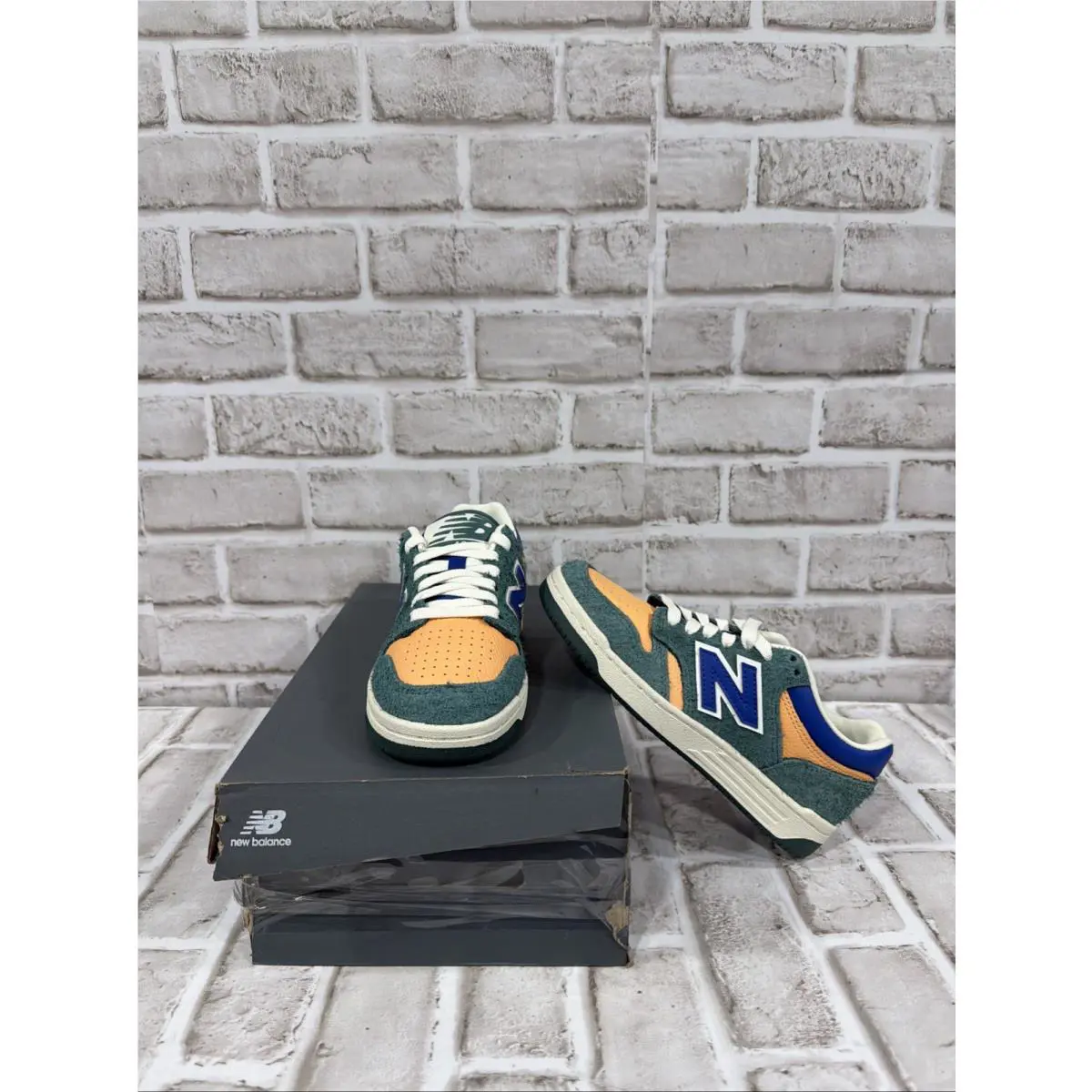 New Balance 480 Green Orange GSB480GP Kids Grade School Sneakers Size 4Y New