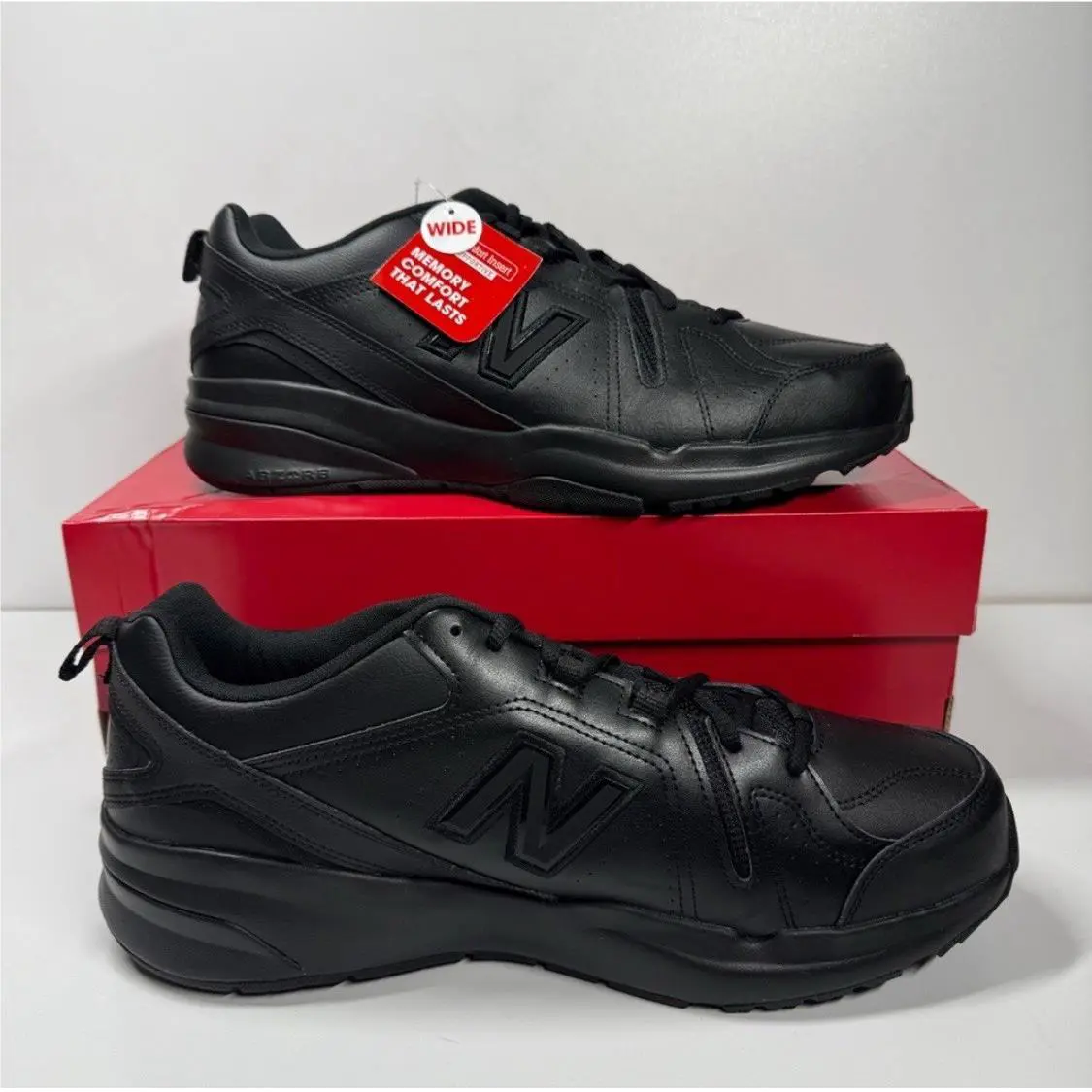 New Balance Mens 13 W 4E Athleisure 608 V5 Training Shoe Black Slip Resistance