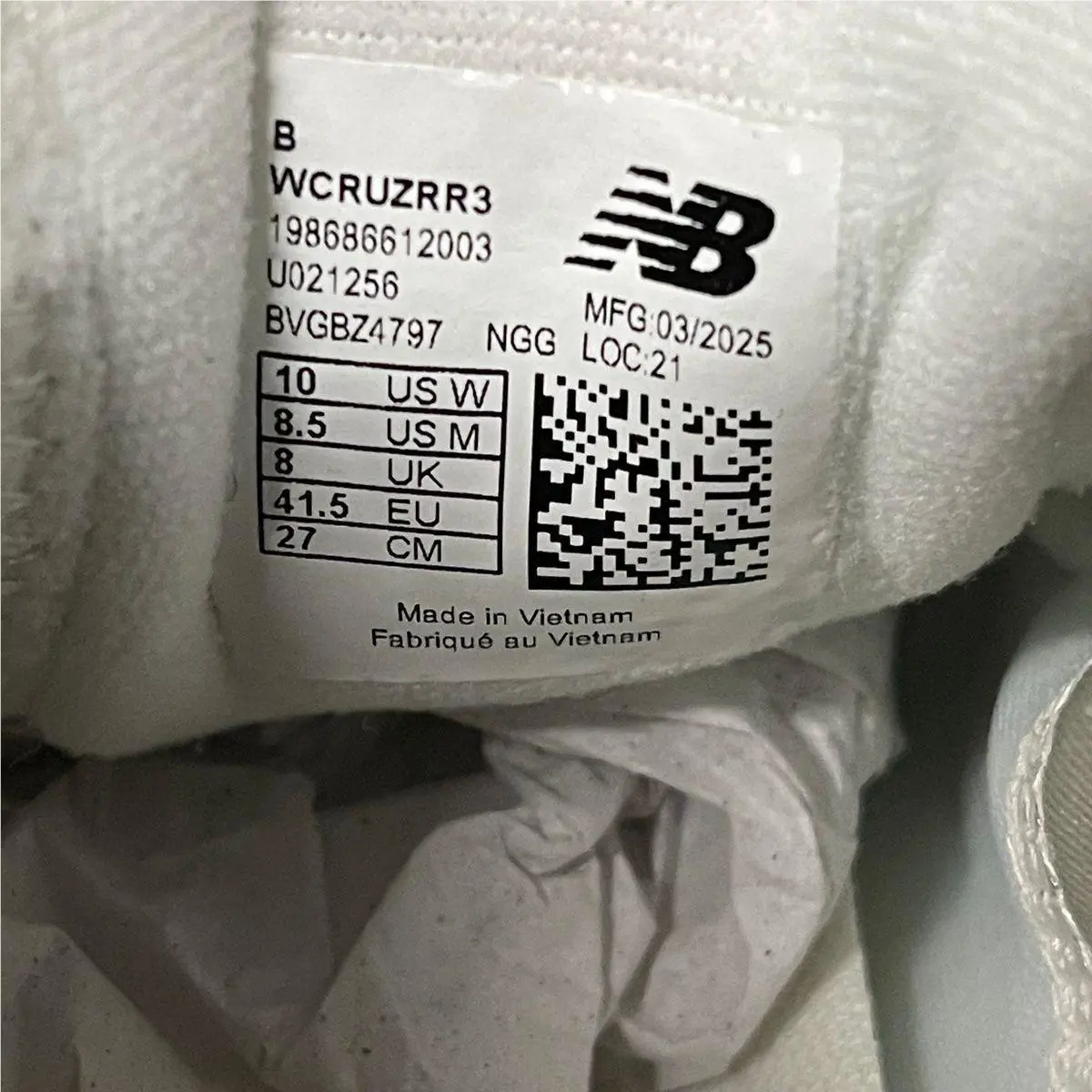 New Balance shoes - VS192158 - vs-192158 - White (UPC: 198686612003) 3