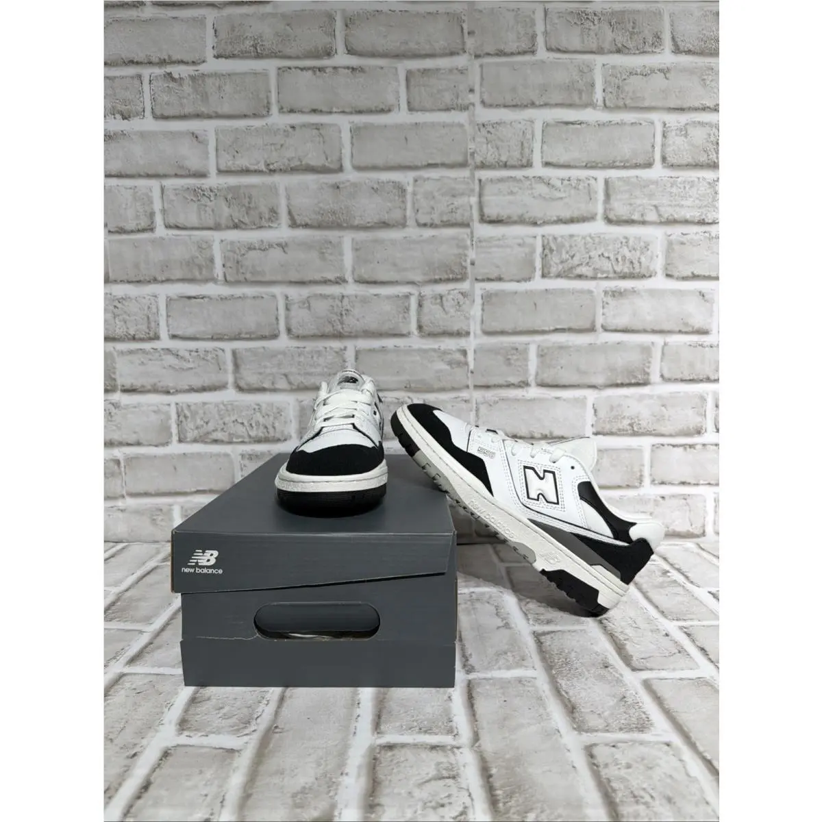 New Balance 550 Kids White/black/rain Cloud Sneaker GSB550CA Size 6.5 New