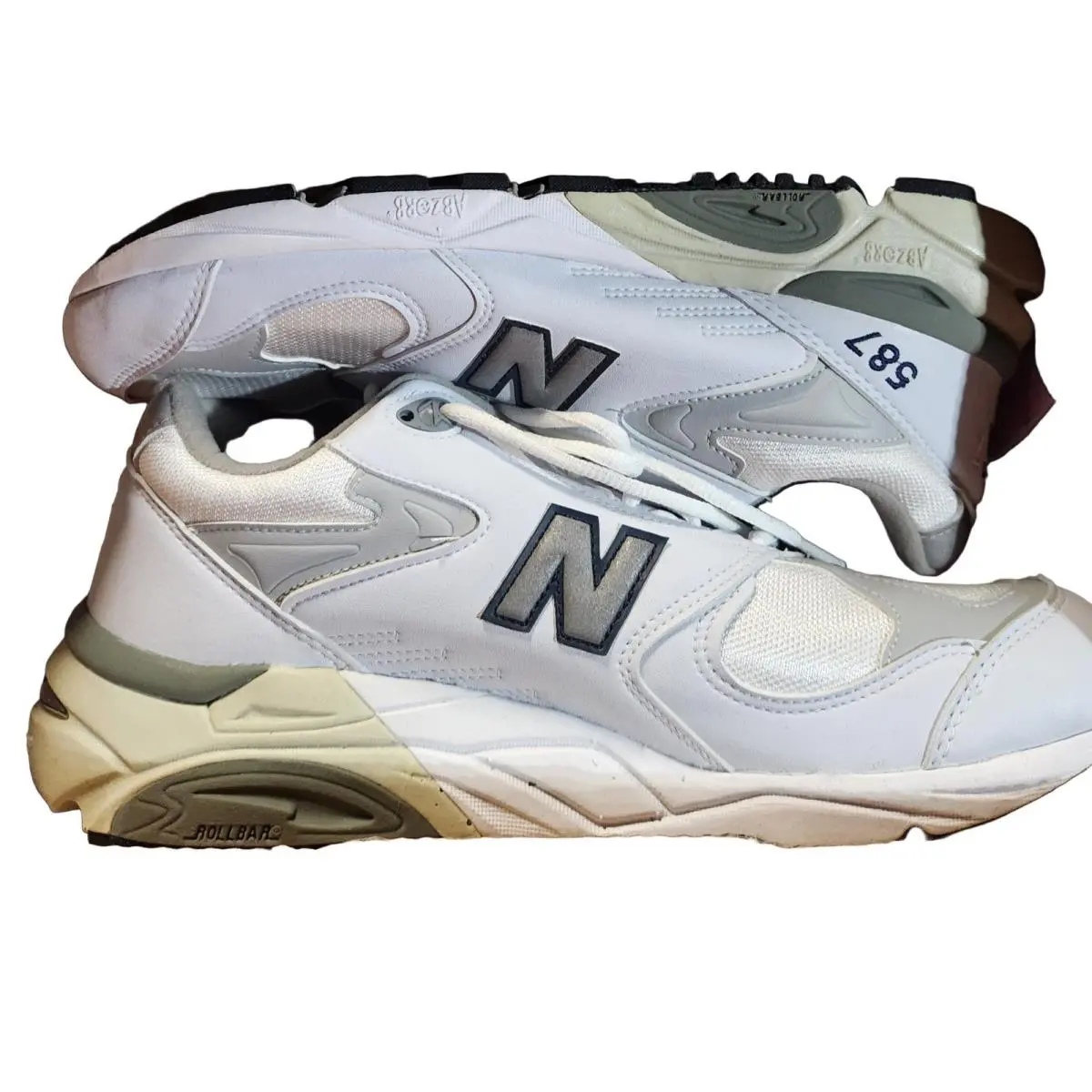 New Balance 587 W587WB Women`s 11 B Running Shoes White Gray Made In Usa