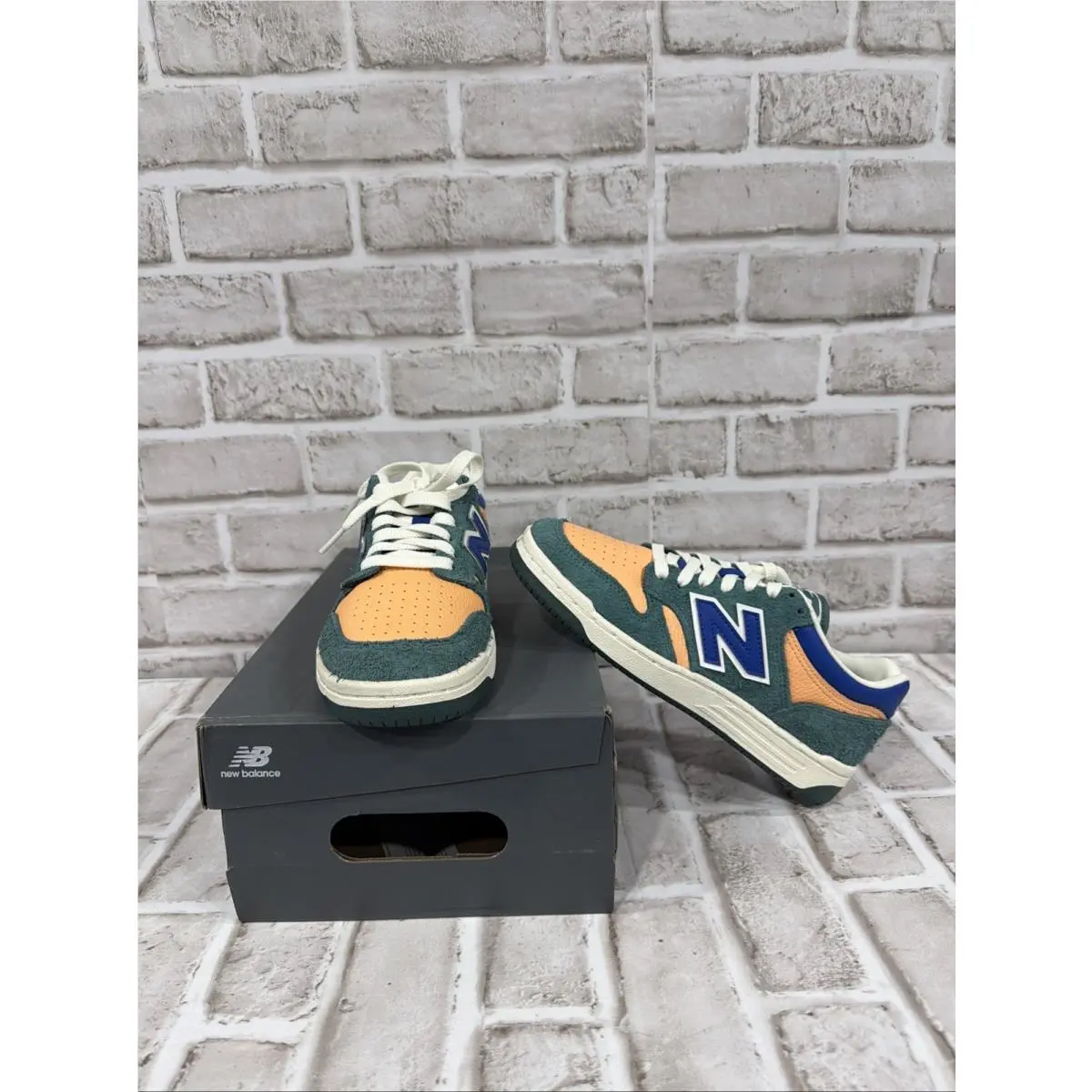 New Balance 480 Green Orange GSB480GP Women Grade School Sneakers Size 8 New