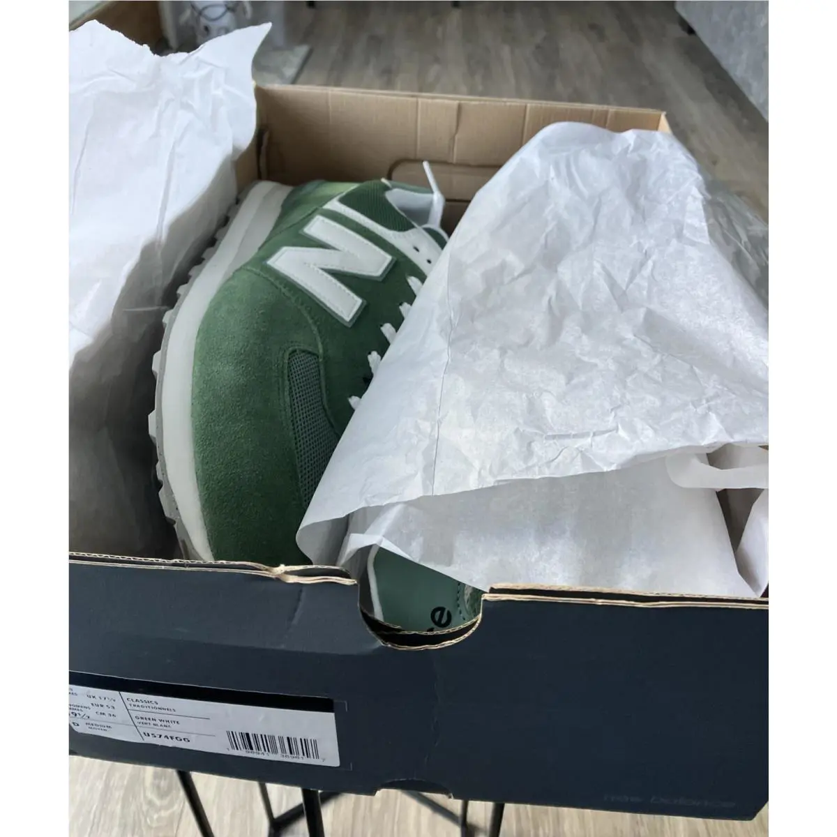 New Balance shoes - New Balance 574 - U574FGG - Green & White (UPC: 0196941369617) 5