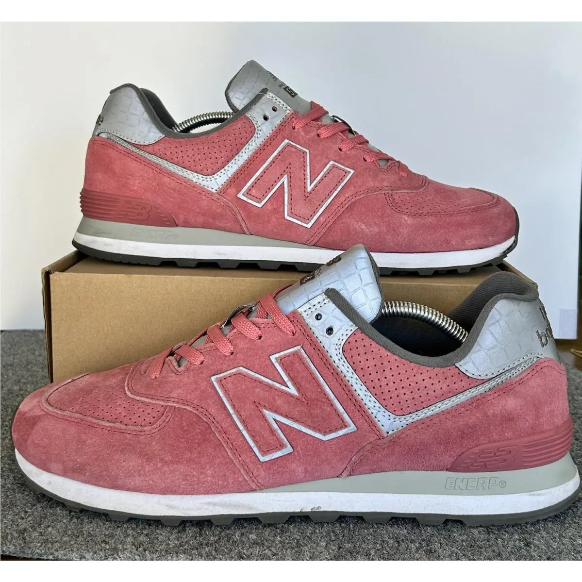 New Balance X Concepts 574 Rose Red Silver ML574CNT Bodega Men`s 13 Sneakers