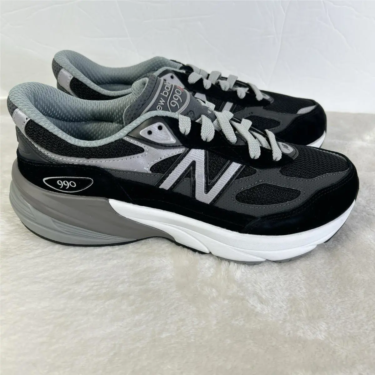 New Balance 990v6 Womens 8 Youth 6.5 Running Shoes Black/gray