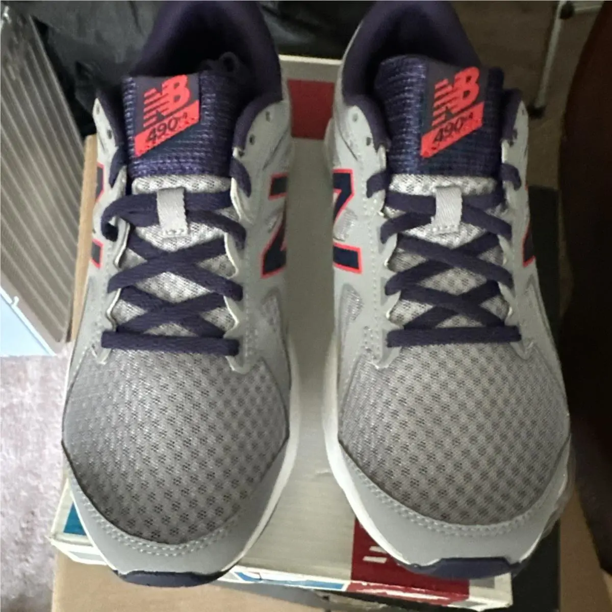 New Balance 490v4 Speed Ride Men`s Sz 8 Gray Synthetic Lace Up Low Top Sneakers