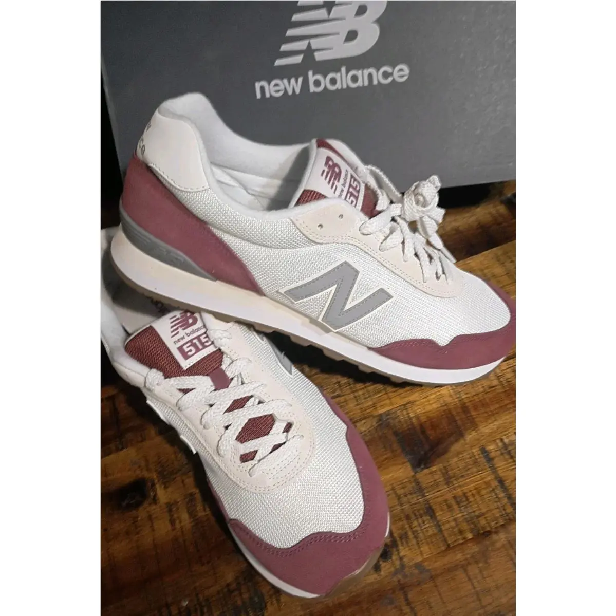 New Balance 515 Men`s Size White Red Athletic Shoes ML515TWT Sz 12