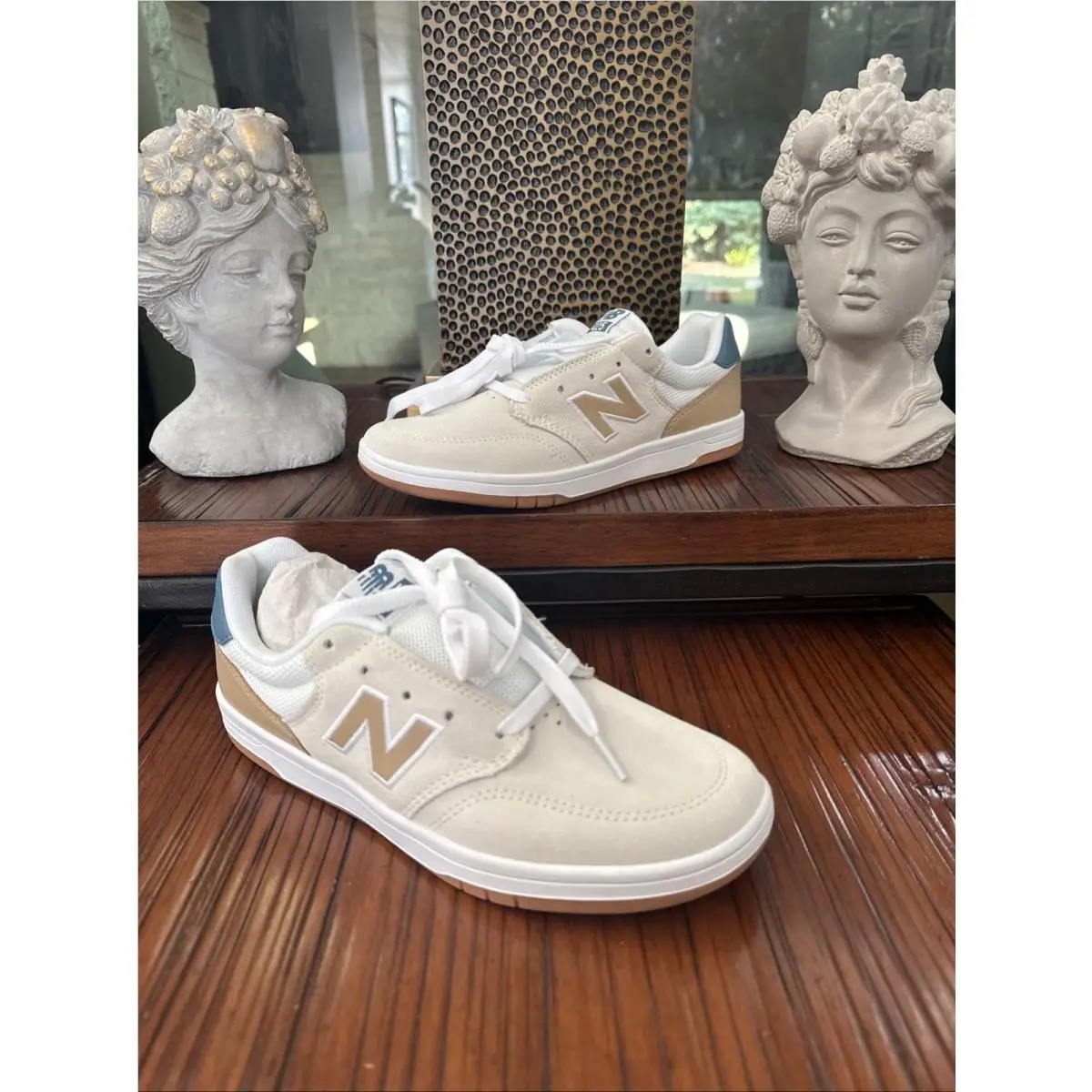 New Balance Unisex Men Size 6 Women 7.5 Numeric 425 White Beige Rare Mon Marking