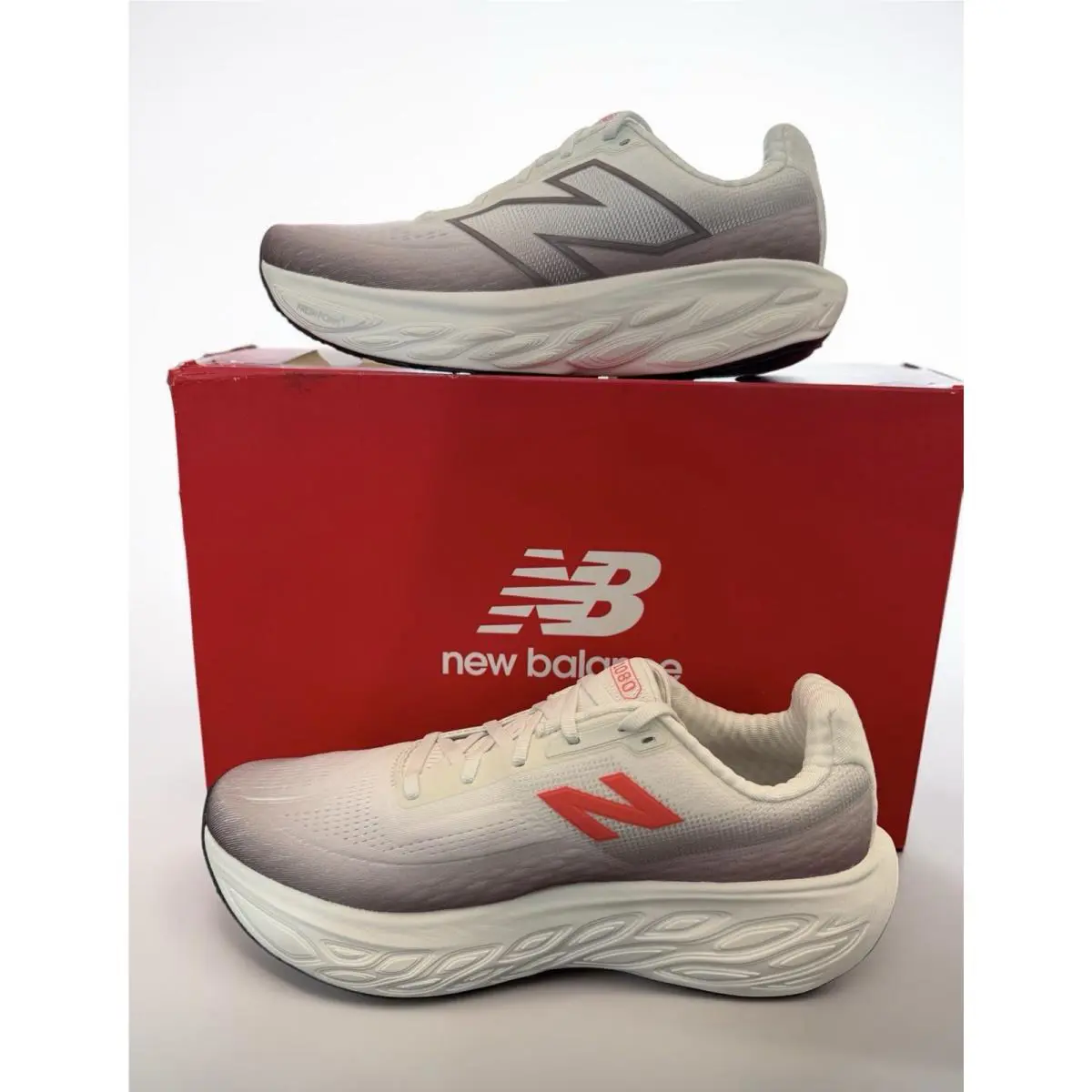 New Balance shoes - New Balance 1080V14 - M108014F - White Brown Gray (UPC: 198686691541) 0