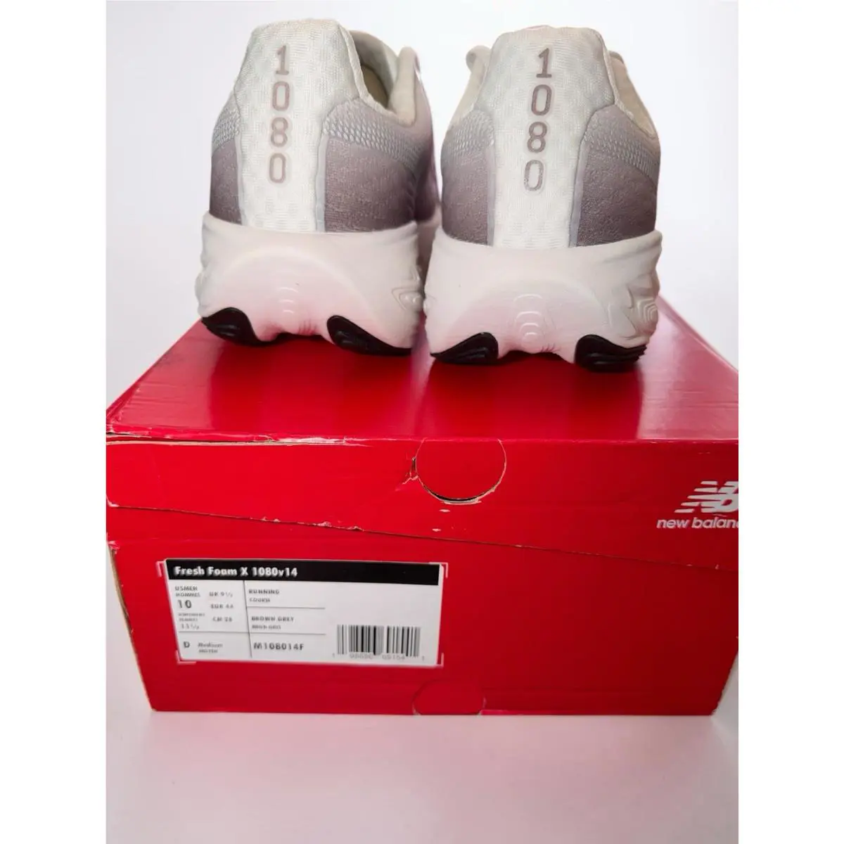 New Balance shoes - New Balance 1080V14 - M108014F - White Brown Gray (UPC: 198686691541) 6