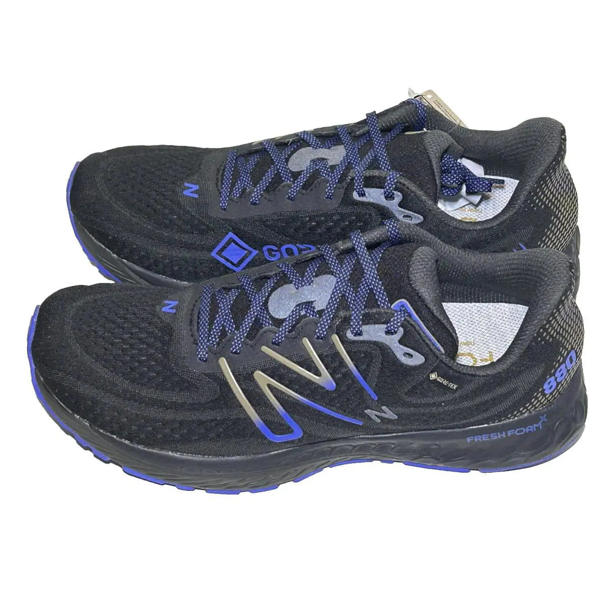 New Balance Mens 10.5 Fresh Foam X 880 V13 Gore-tex Black/marine Blue Sneakers