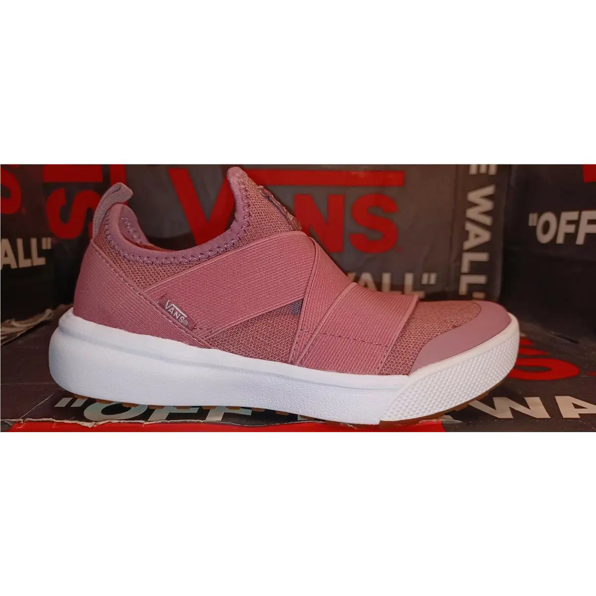 Vans Ultrarange Gore Slip On Trail Heathered Nostalgia Rose Pink -true White