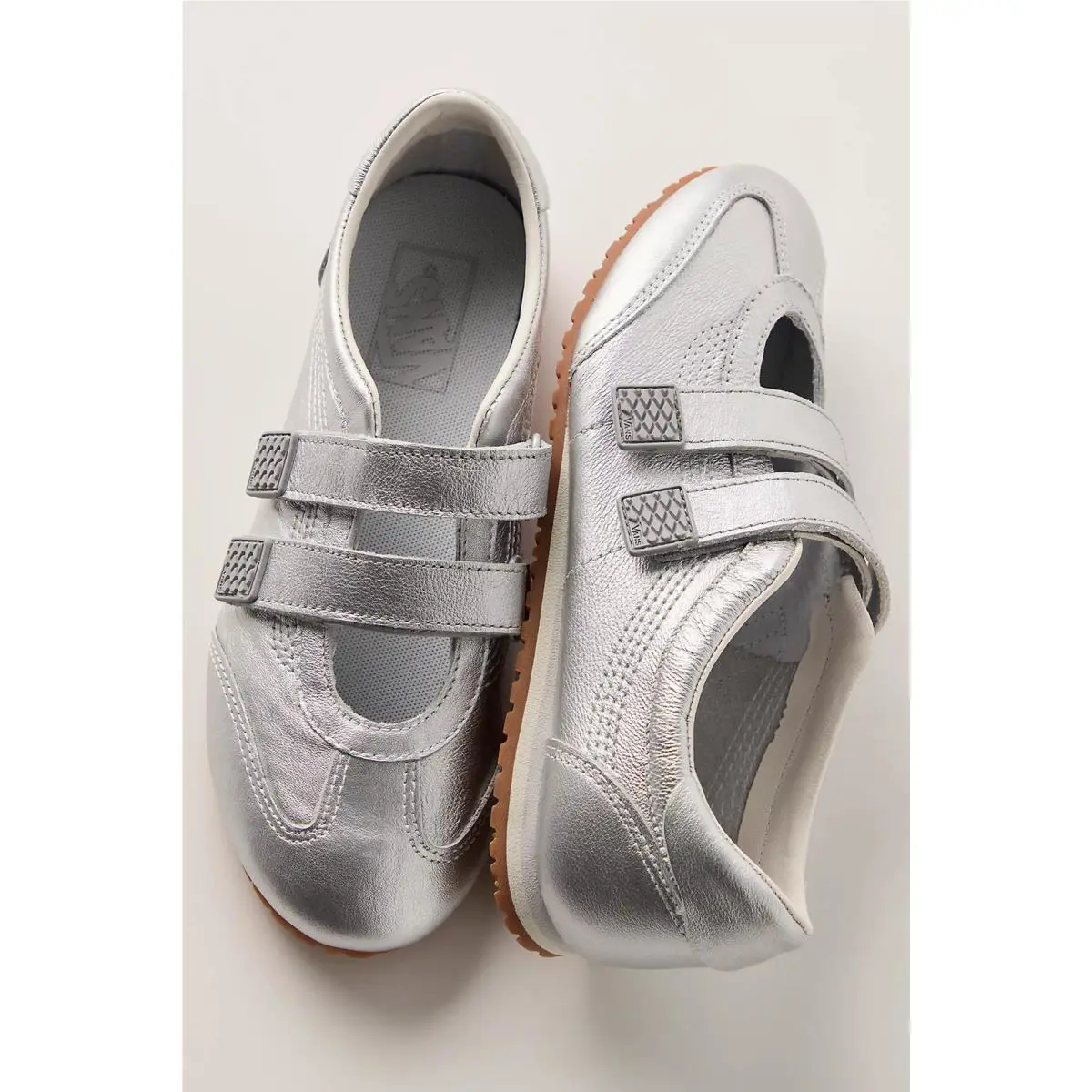 Vans LX Mary Jane Slip On Sneaker Silver Womens 6-10