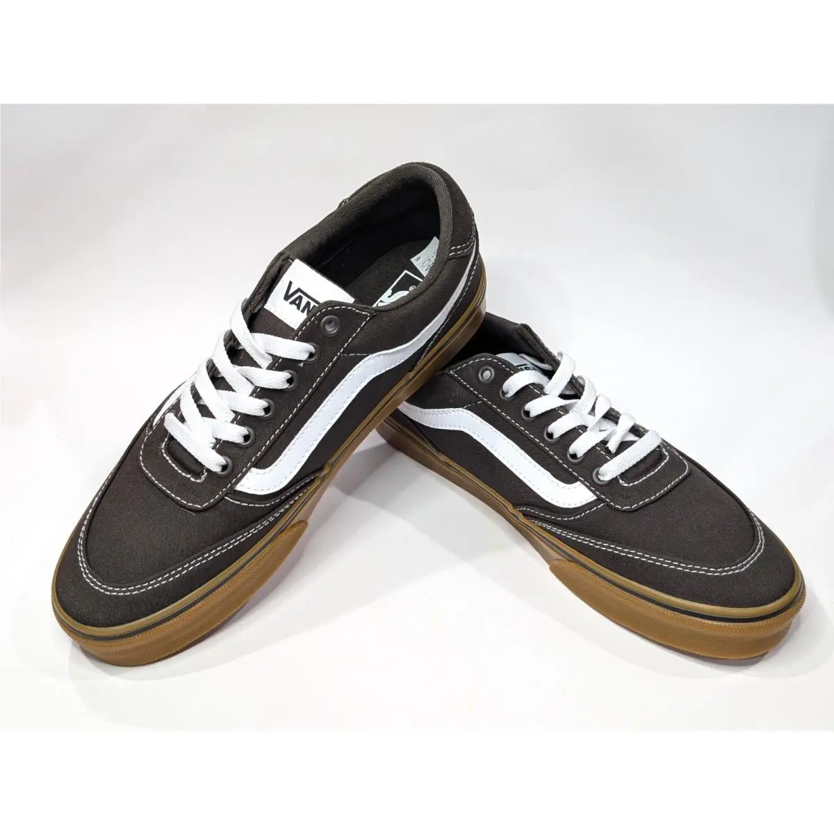 Vans Brooklyn LS Gum Turkish Coffee Brown Canvas Men`s Sneakers - Asst Sizes