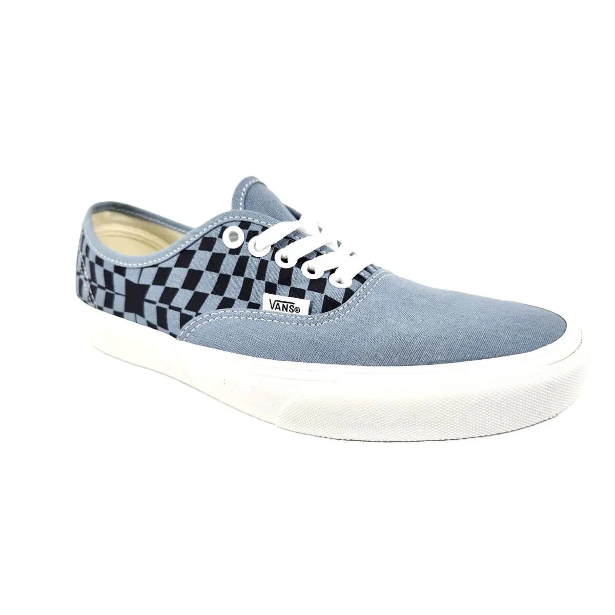 Vans shoes - Vans Authentic Sneaker Warp Check Blue - VN000D7YBLU - Blue ( dusty/muted slate blue) 0