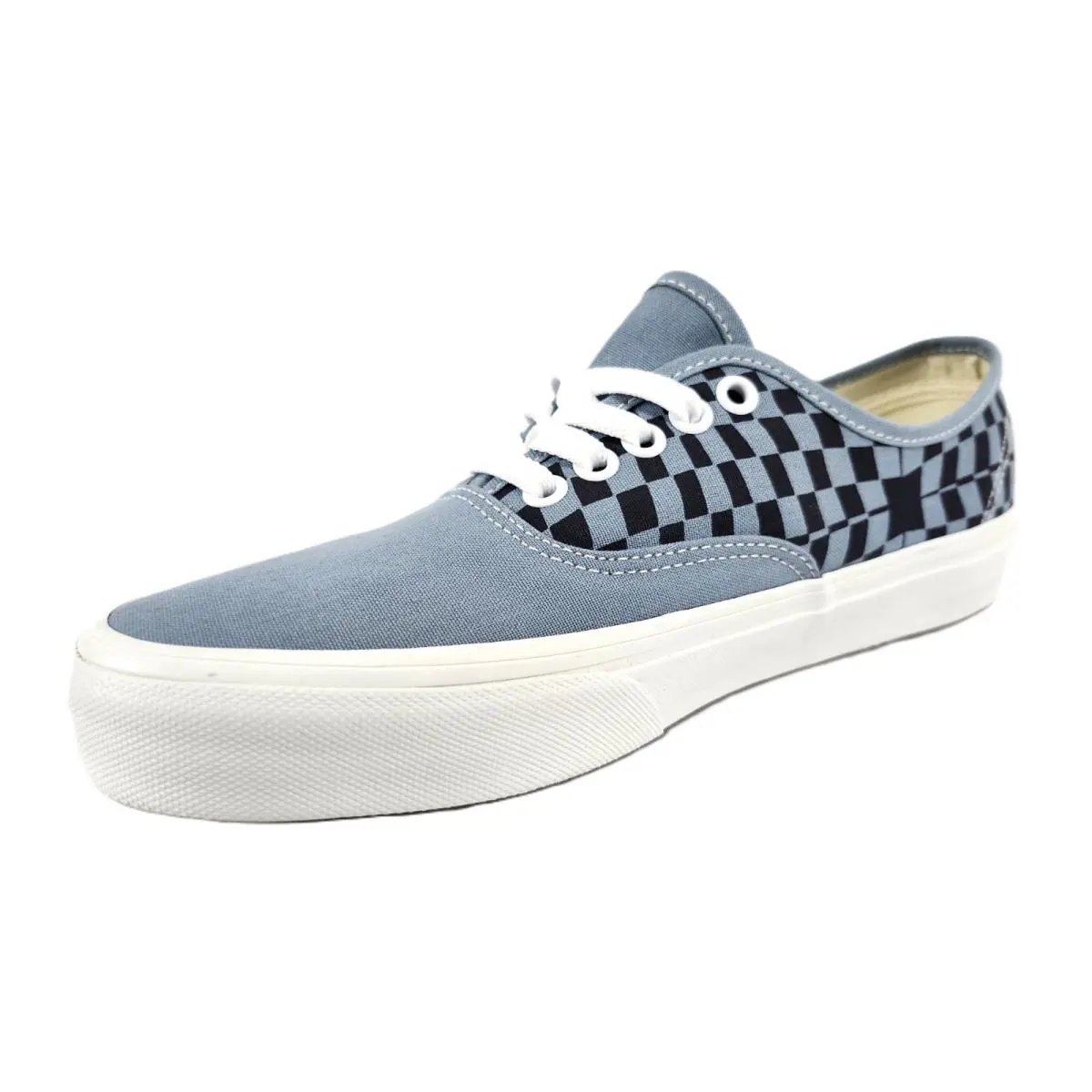 Vans shoes - Vans Authentic Sneaker Warp Check Blue - VN000D7YBLU - Blue ( dusty/muted slate blue) 1