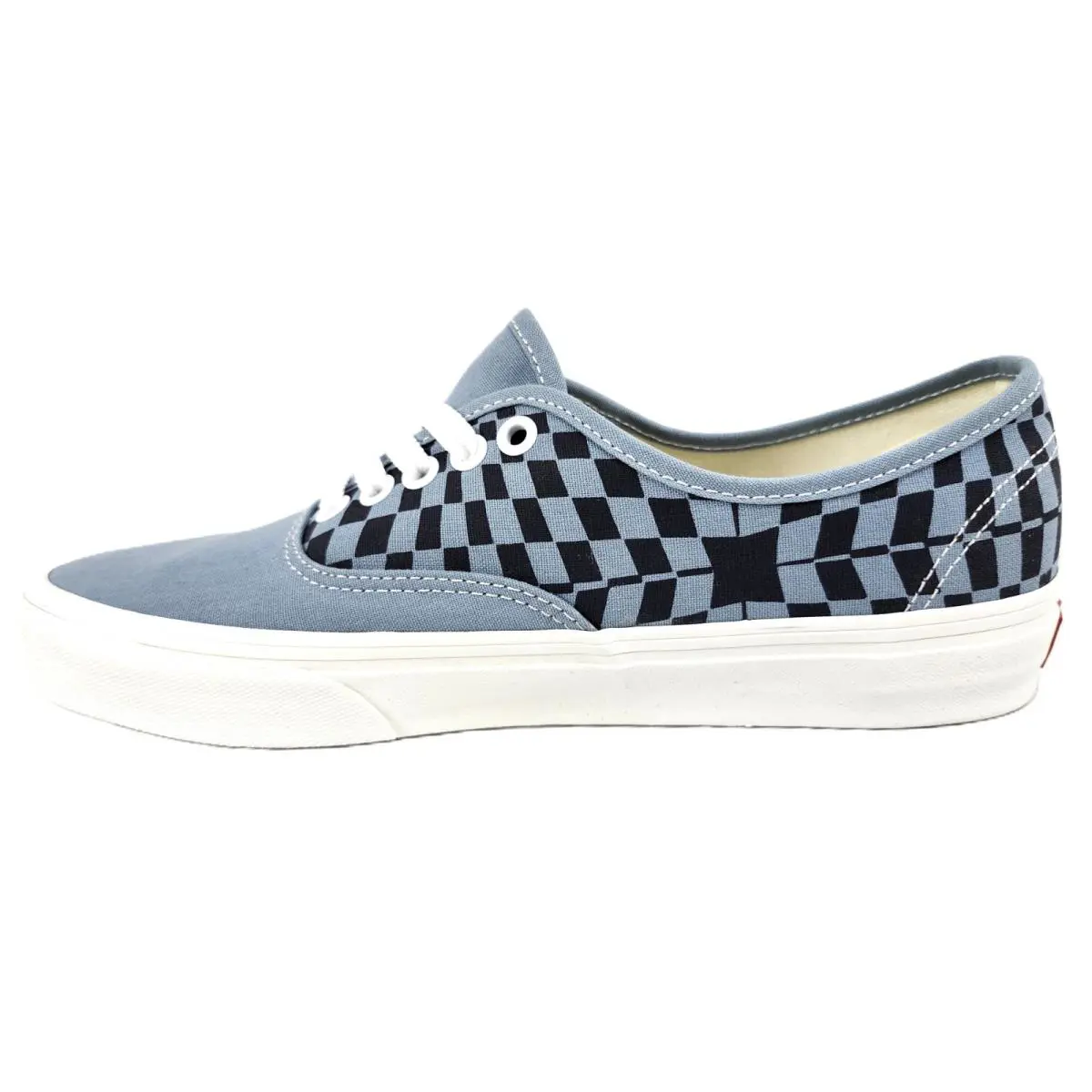 Vans shoes - Vans Authentic Sneaker Warp Check Blue - VN000D7YBLU - Blue ( dusty/muted slate blue) 4