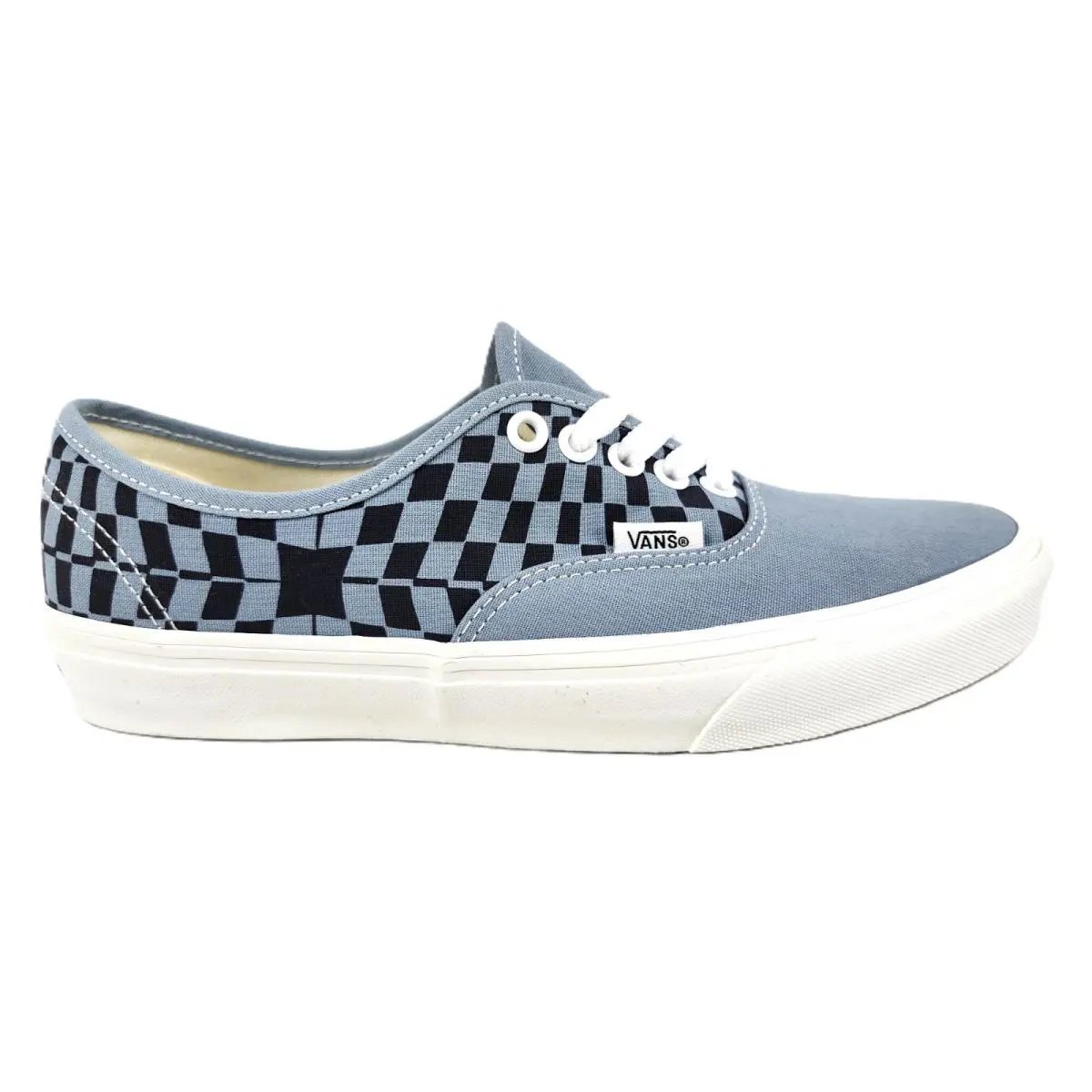 Vans shoes - Vans Authentic Sneaker Warp Check Blue - VN000D7YBLU - Blue ( dusty/muted slate blue) 6