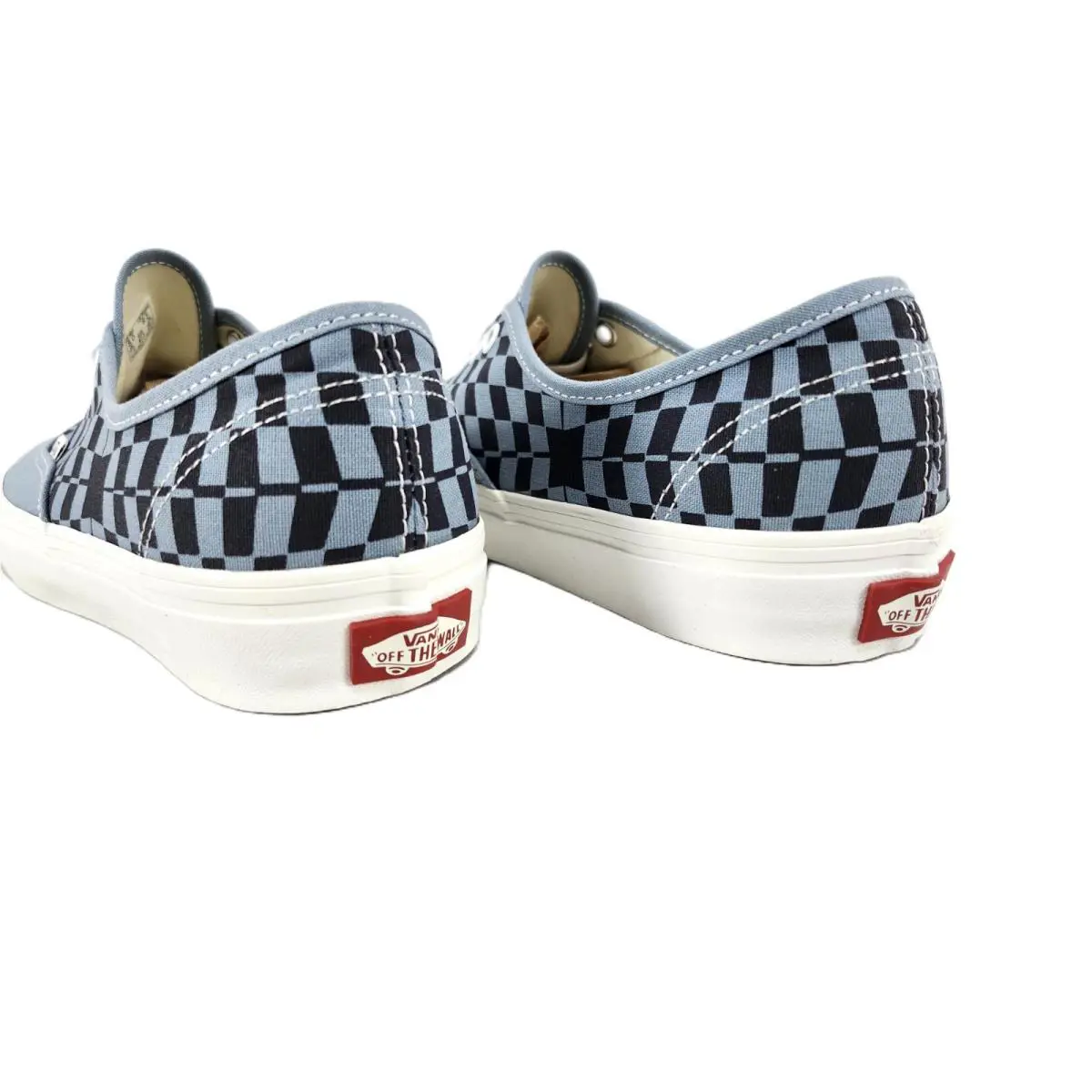 Vans shoes - Vans Authentic Sneaker Warp Check Blue - VN000D7YBLU - Blue ( dusty/muted slate blue) 7