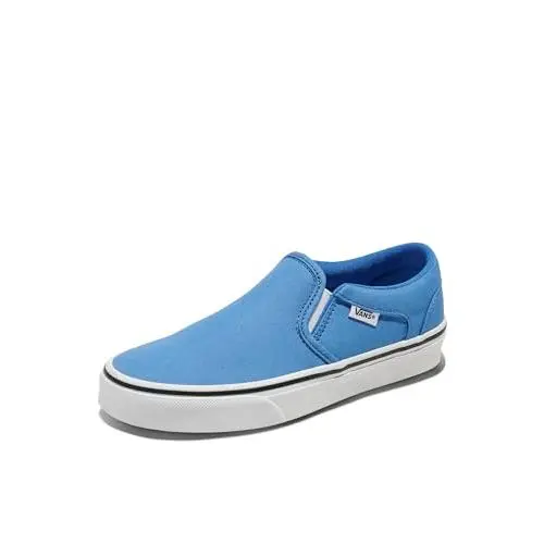 Kids` Asher Low Top Shoe Canvas Vintage Cobalt by Vans