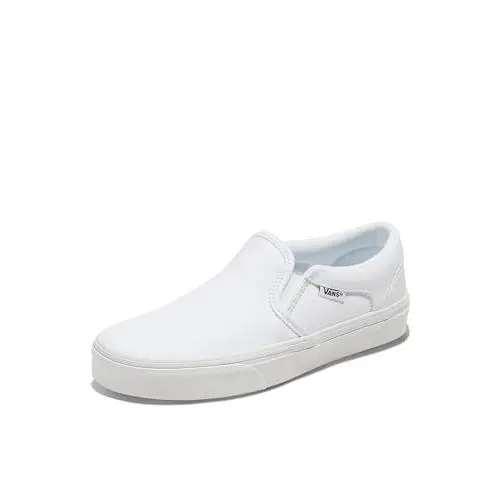 Kids` Asher Low Top Shoe Canvas White/White by Vans