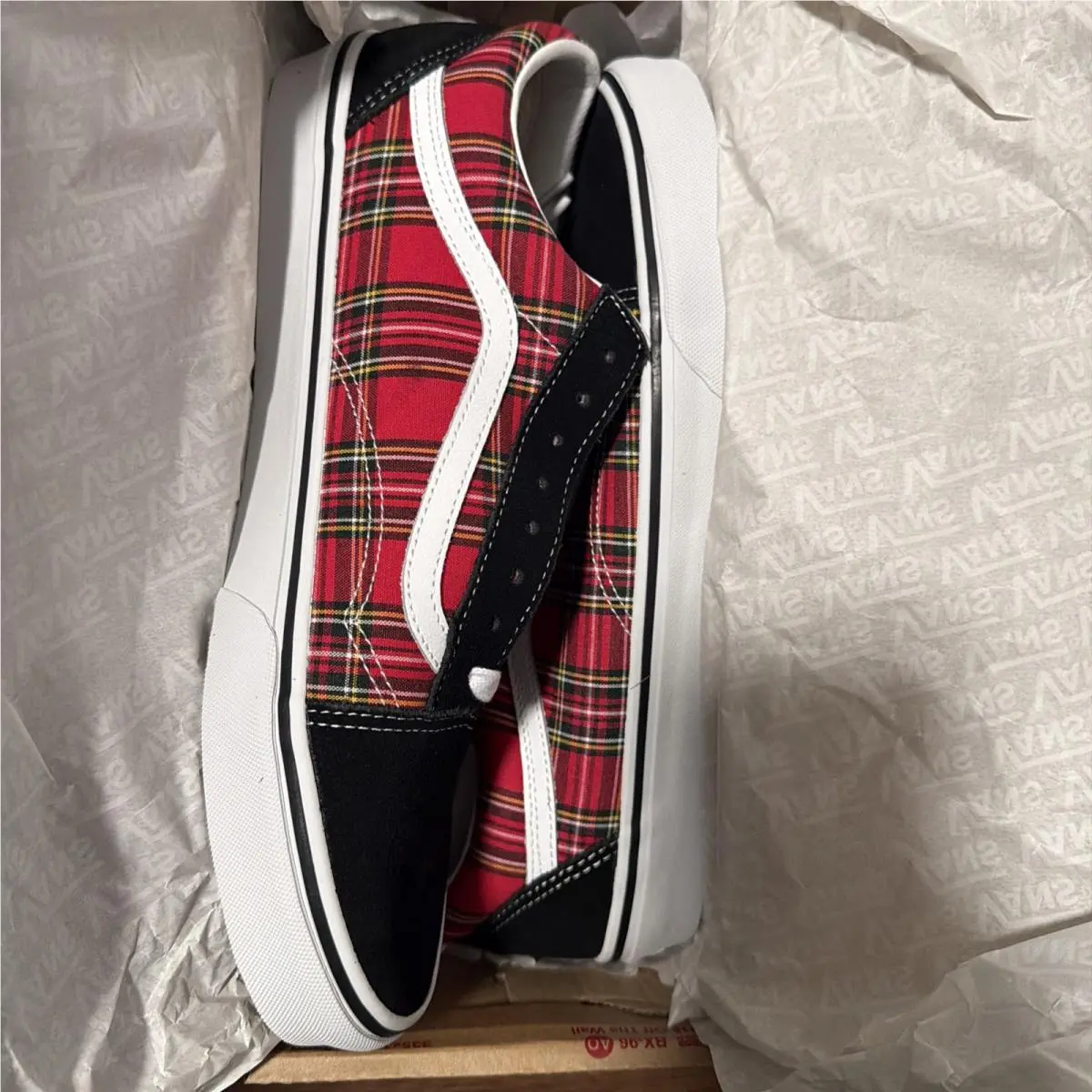 Vans shoes - VANS Old Skool - Old Skool - VN000E9TRED - Black Red Plaid 3