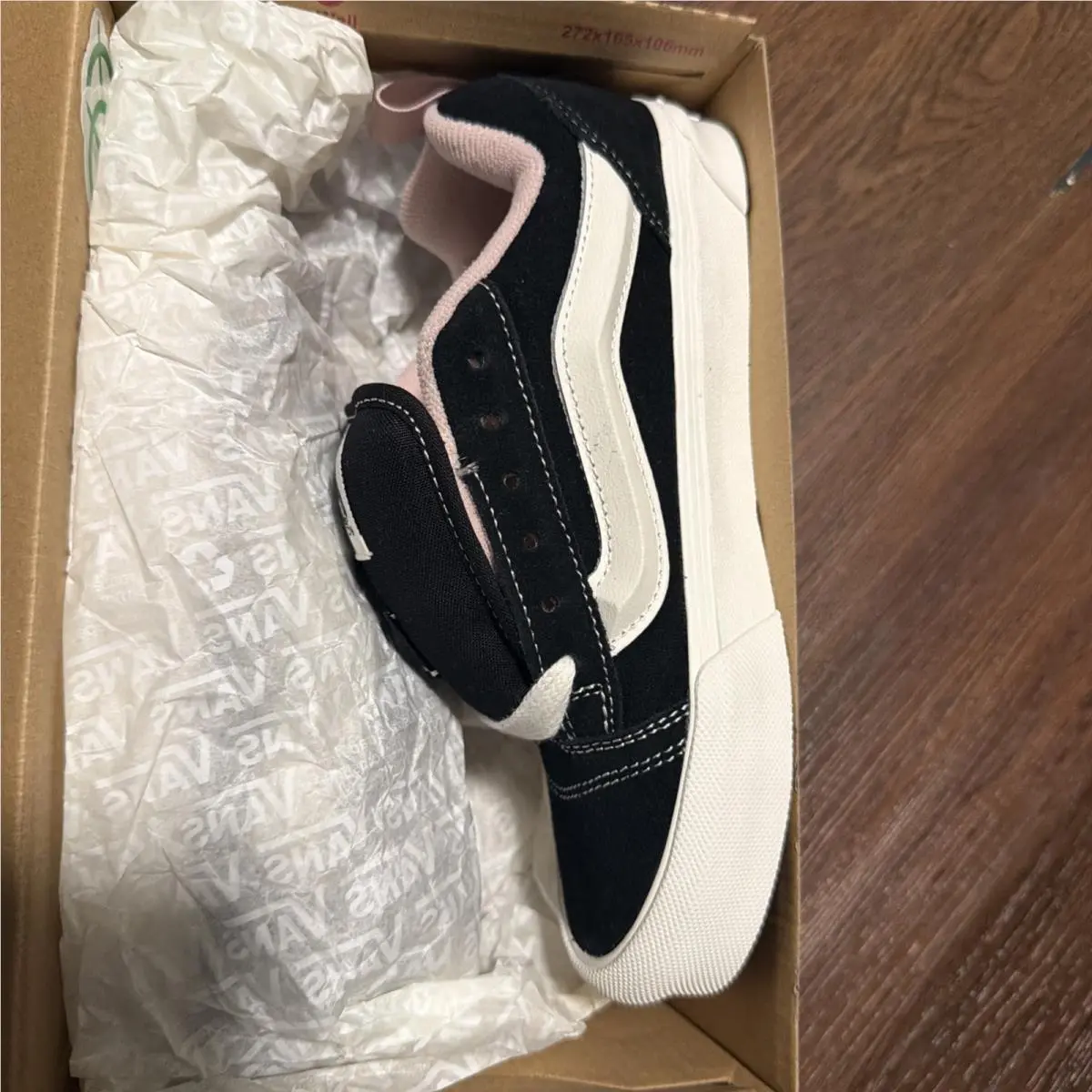 Vans Knu-skool Black Sepia Rose VN000E9XFMO Women Sz 5