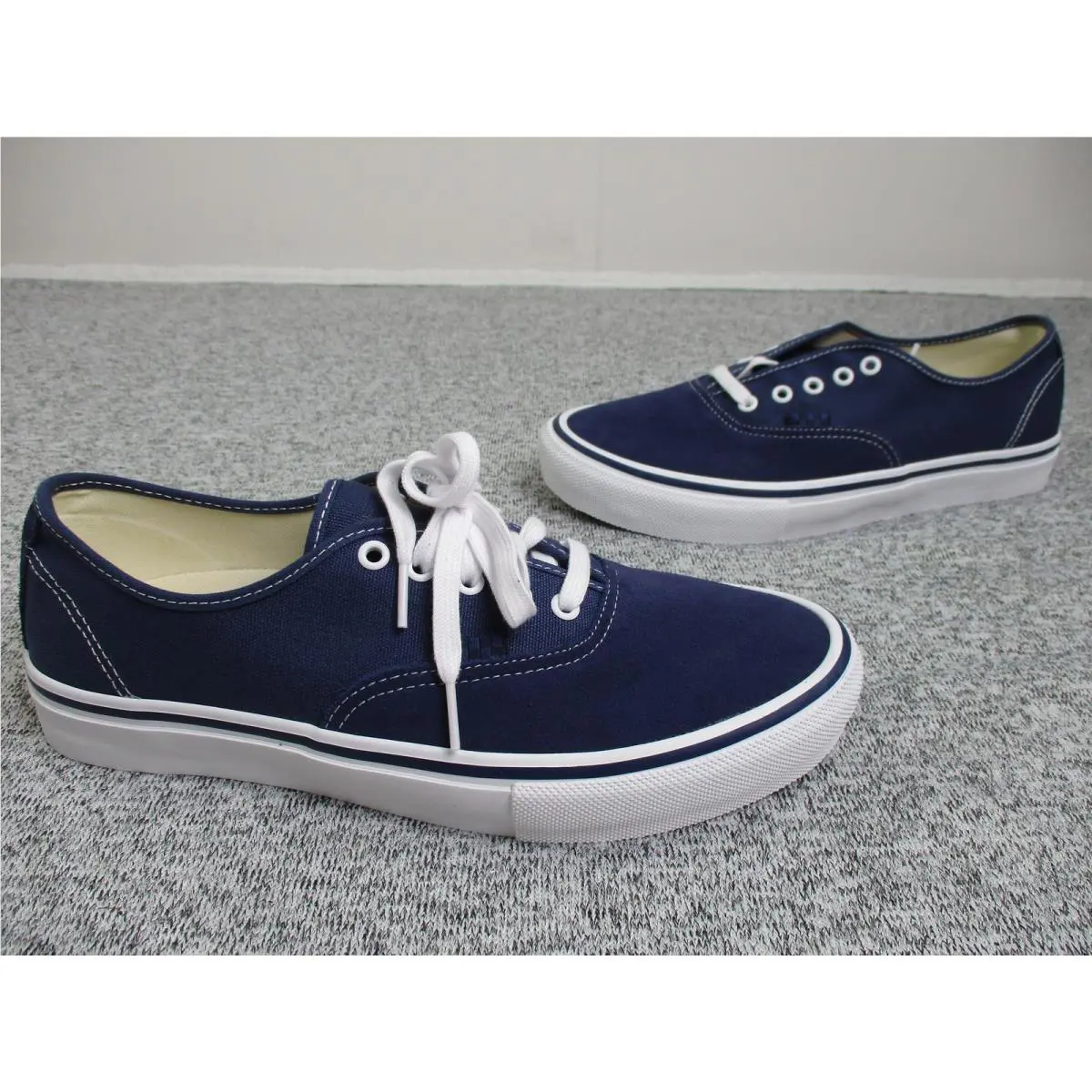 Vans Skate Authentic Shoes Mens 10.5 Skate Purple Blue Popcush Canvas Low Top Twilight