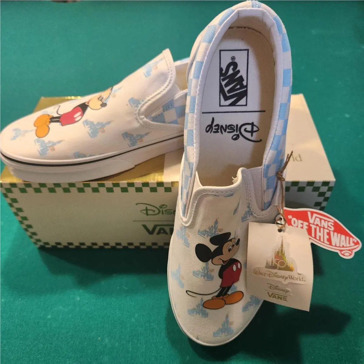 Vans 2022 Disney Parks 50th Anniversary Slipon Shoes Mens Castle Mickey Mouse 11