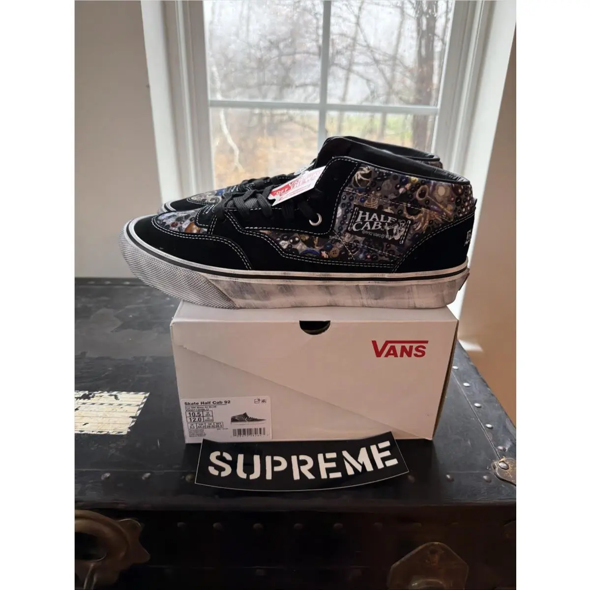 Supreme × Mike Kelley × Vans Half Cab 92 Black 26SS VN00112HBLU Men`s 10.5