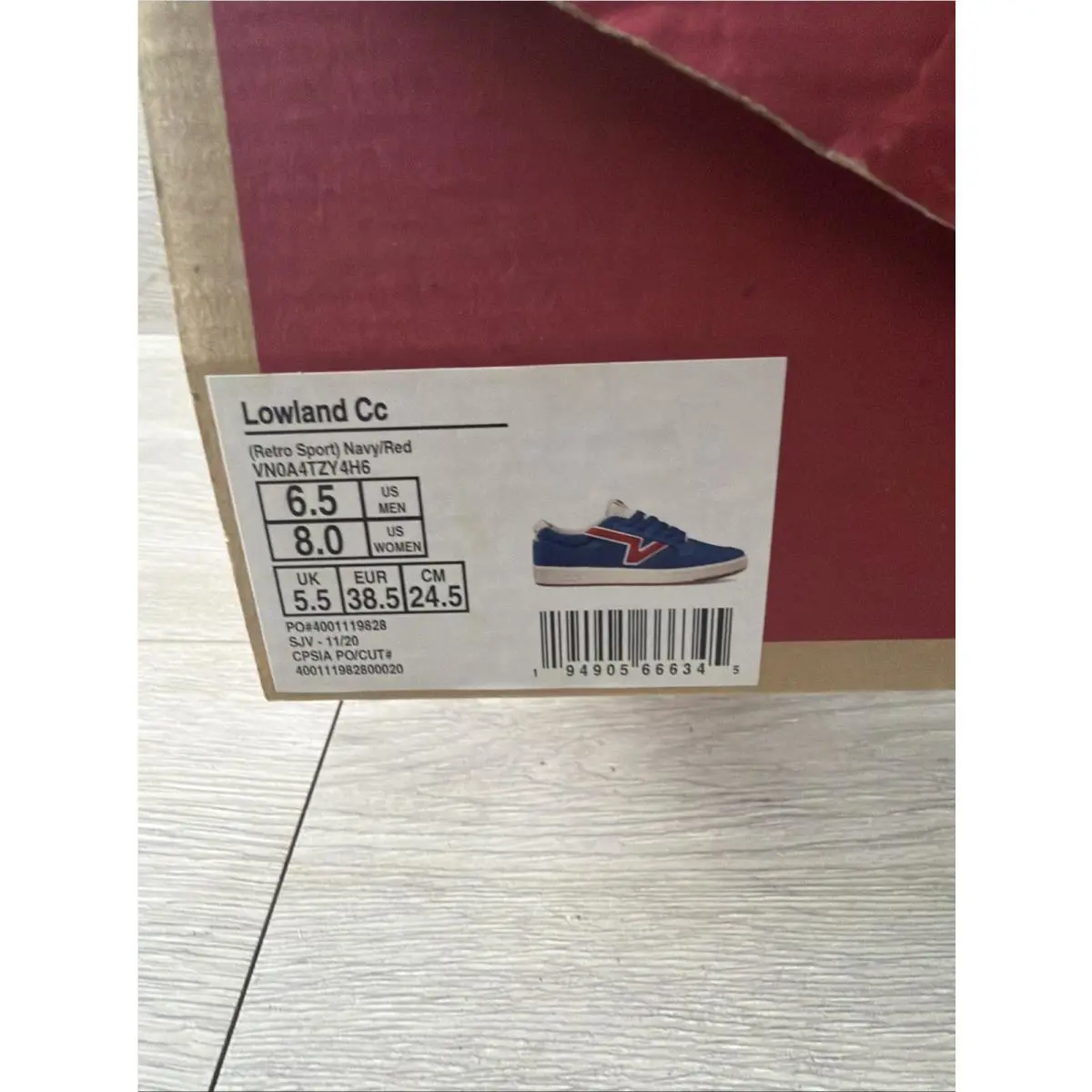 Vans shoes - Lowland CC - Lowland - Navy/Red (UPC: 0194905666345) 0